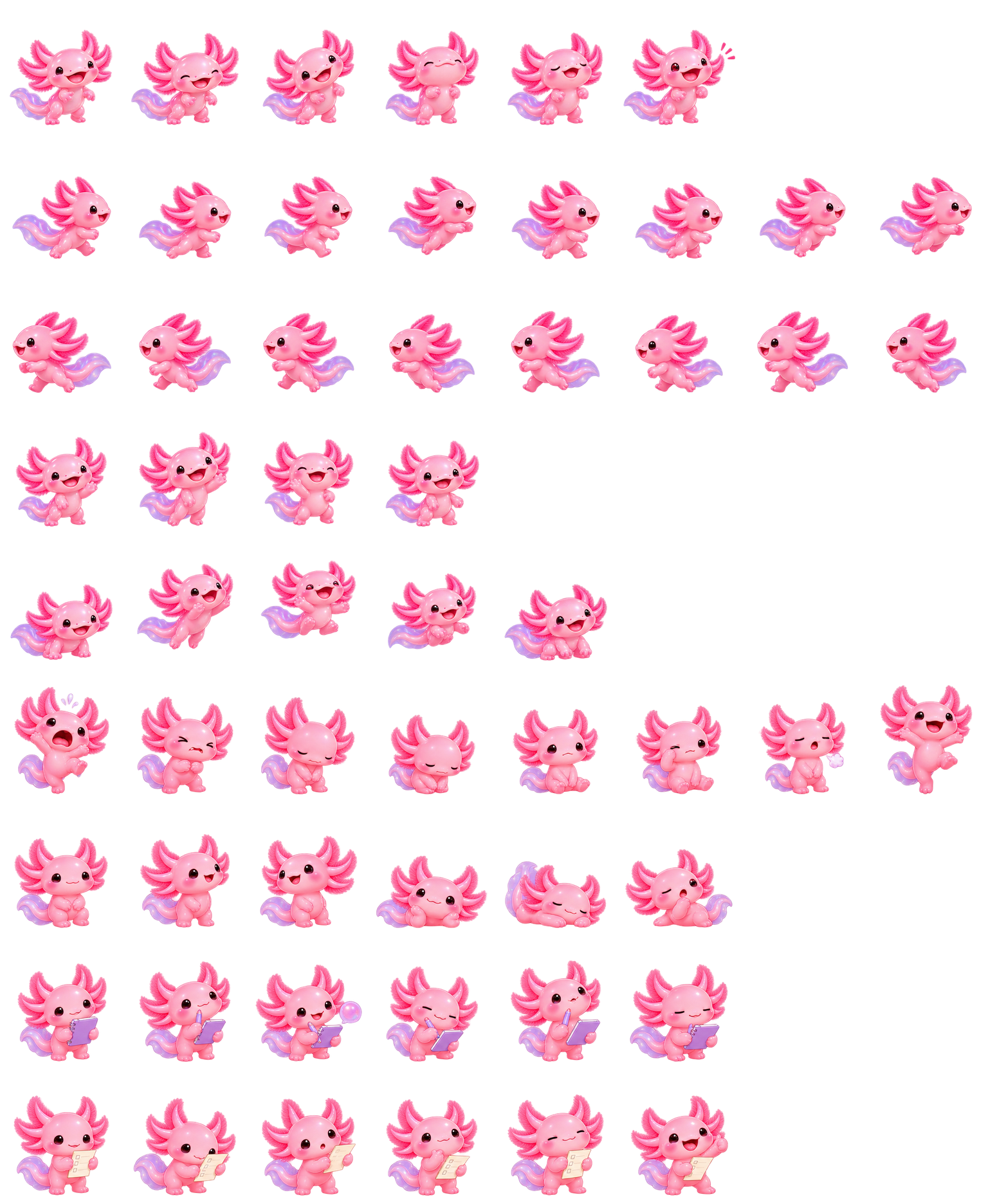 Axolotl Bubblegum Codex pet original spritesheet