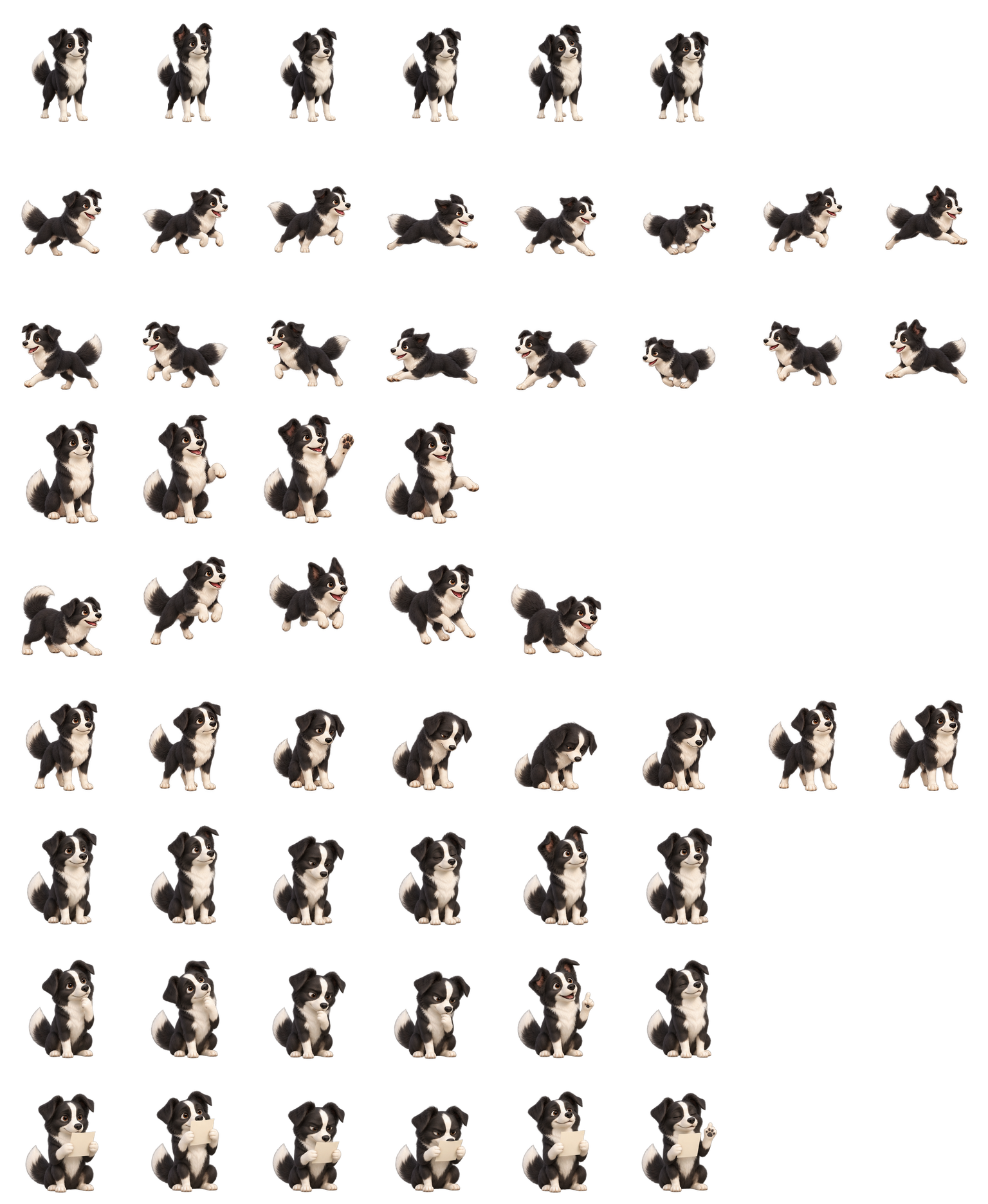 Border Collie Dash Codex pet original spritesheet
