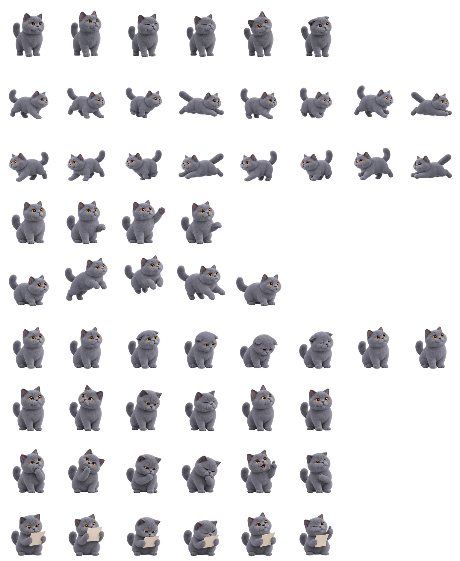 British Blue Pip Codex pet original spritesheet