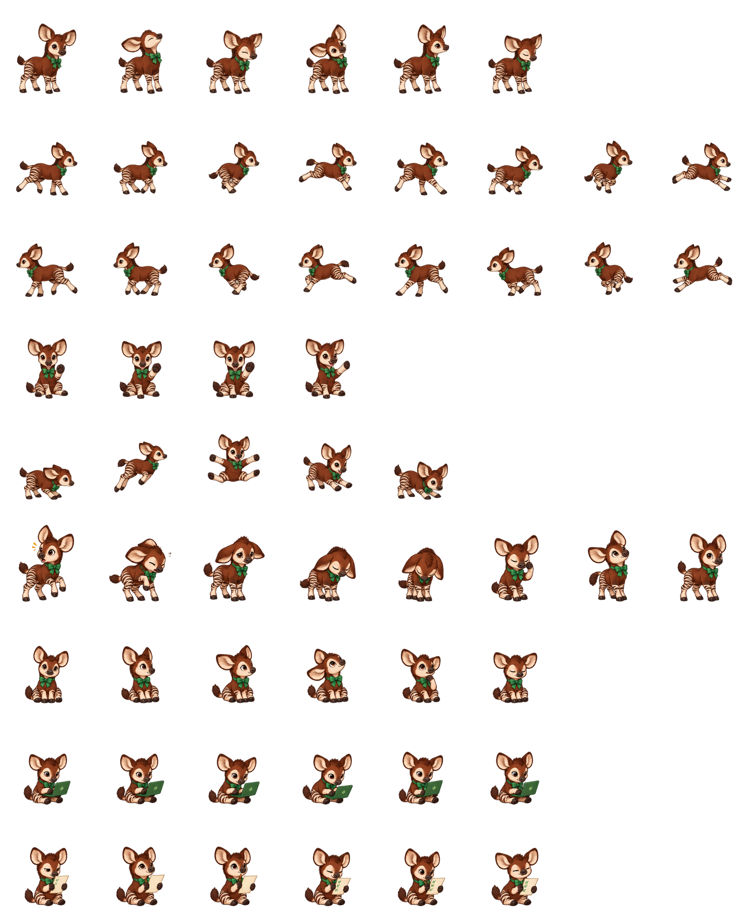 Clover Okapi Codex pet original spritesheet