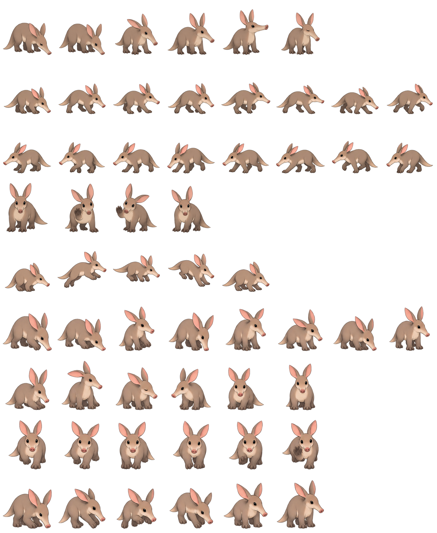 土豚沙丘 Aardvark Dune Codex pet original spritesheet