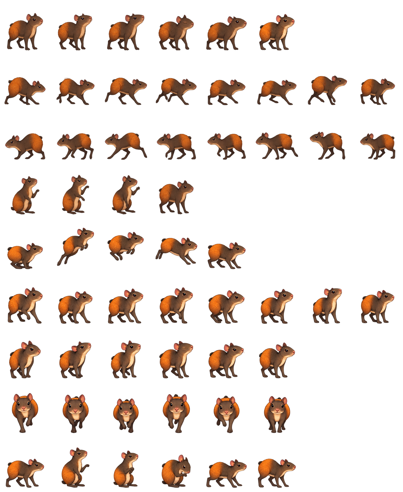 刺豚鼠窸窸 Agouti Rustle Codex pet original spritesheet