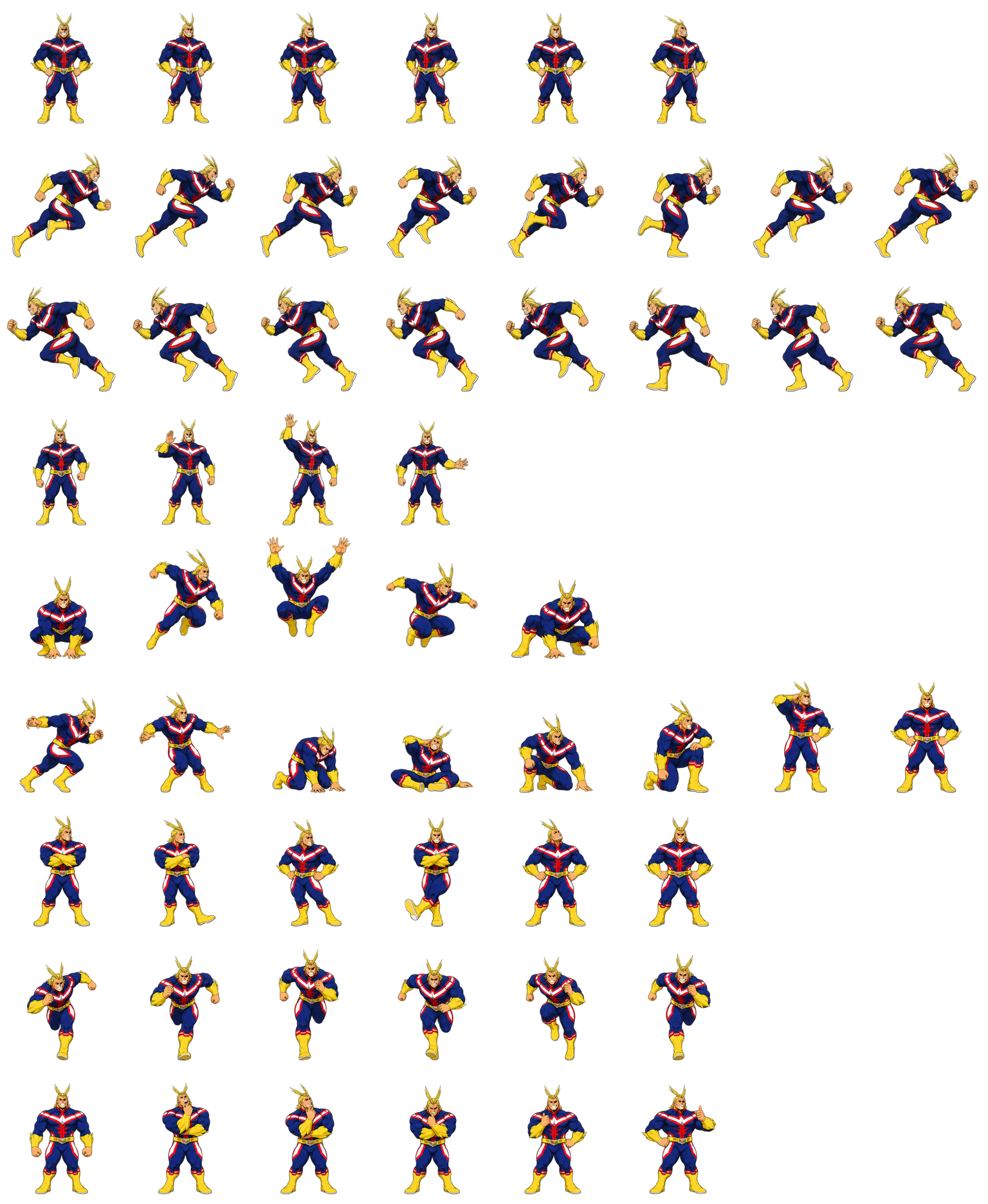 All Might — Cozy Fan Art Codex pet original spritesheet