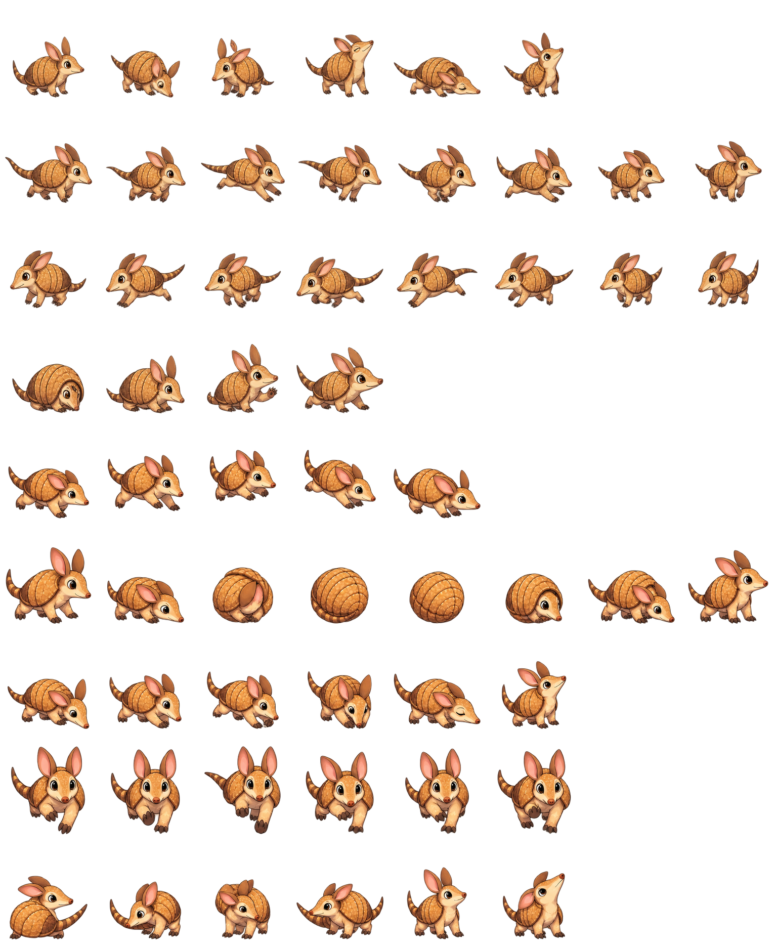 犰狳纽扣 Armadillo Button Codex pet original spritesheet