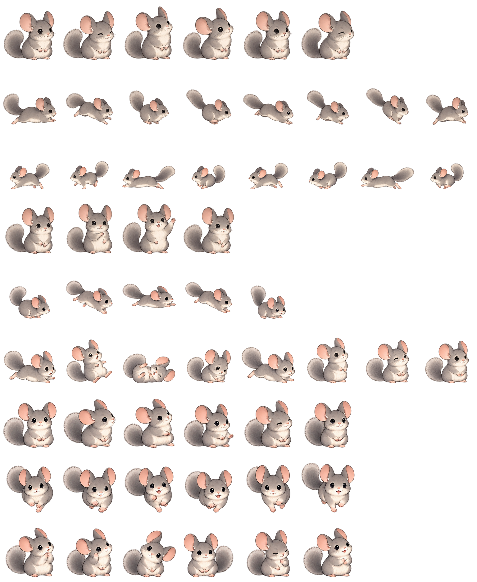 龙猫尘团 Chinchilla Dusty Codex pet original spritesheet