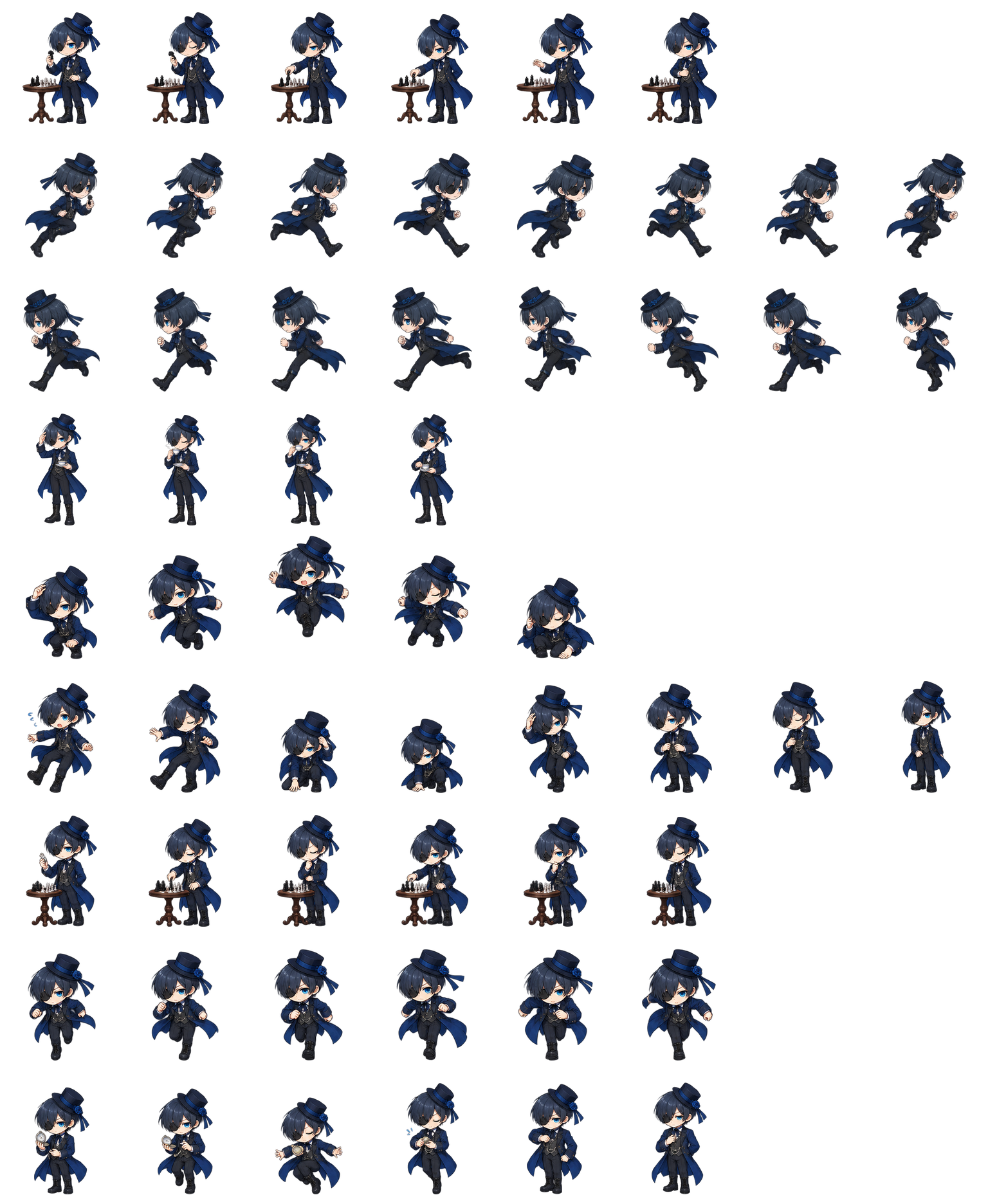 夏尔·凡多姆海恩 Ciel Phantomhive Codex pet original spritesheet