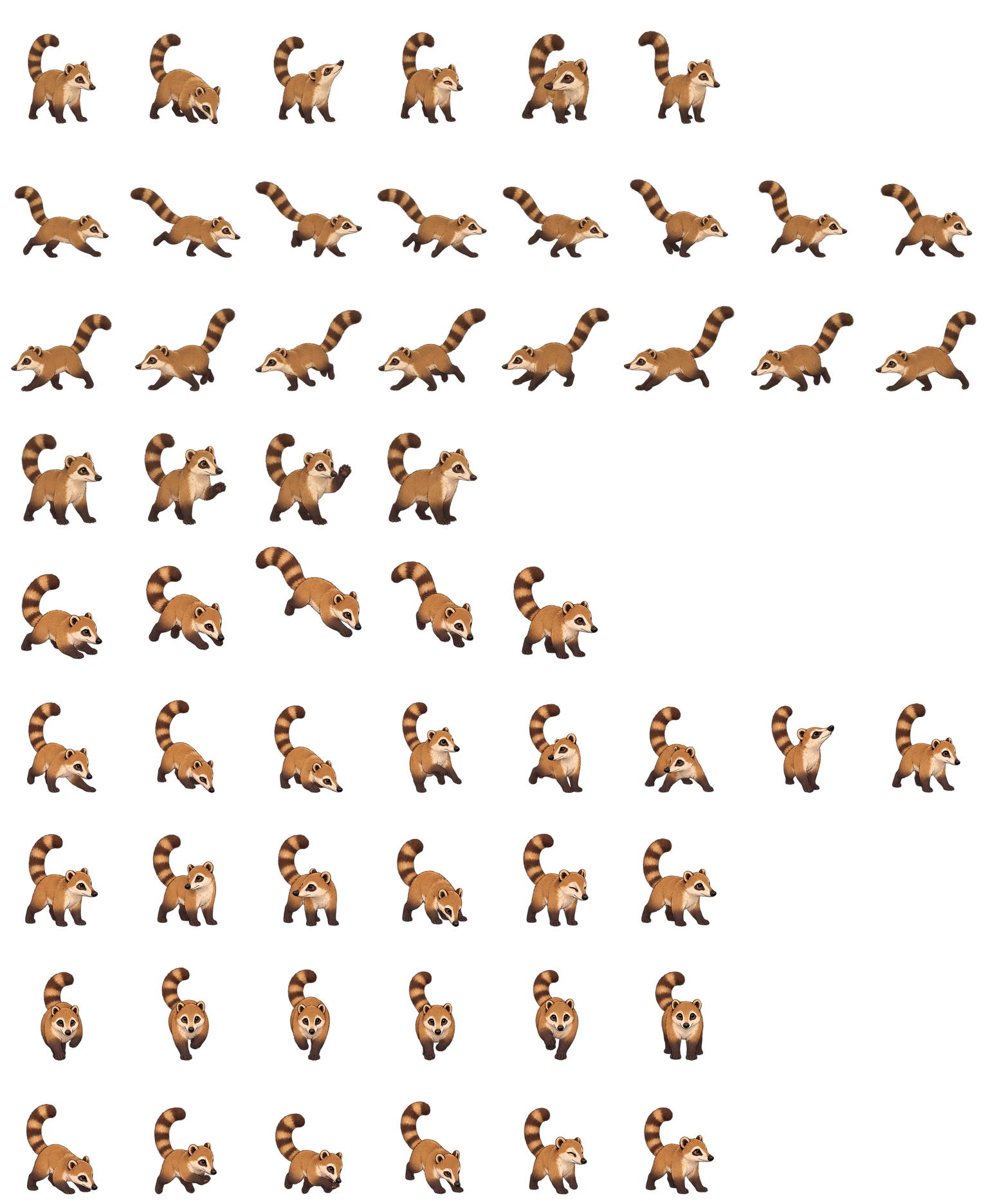 长鼻浣熊嗅叶 Coati Noseleaf Codex pet original spritesheet