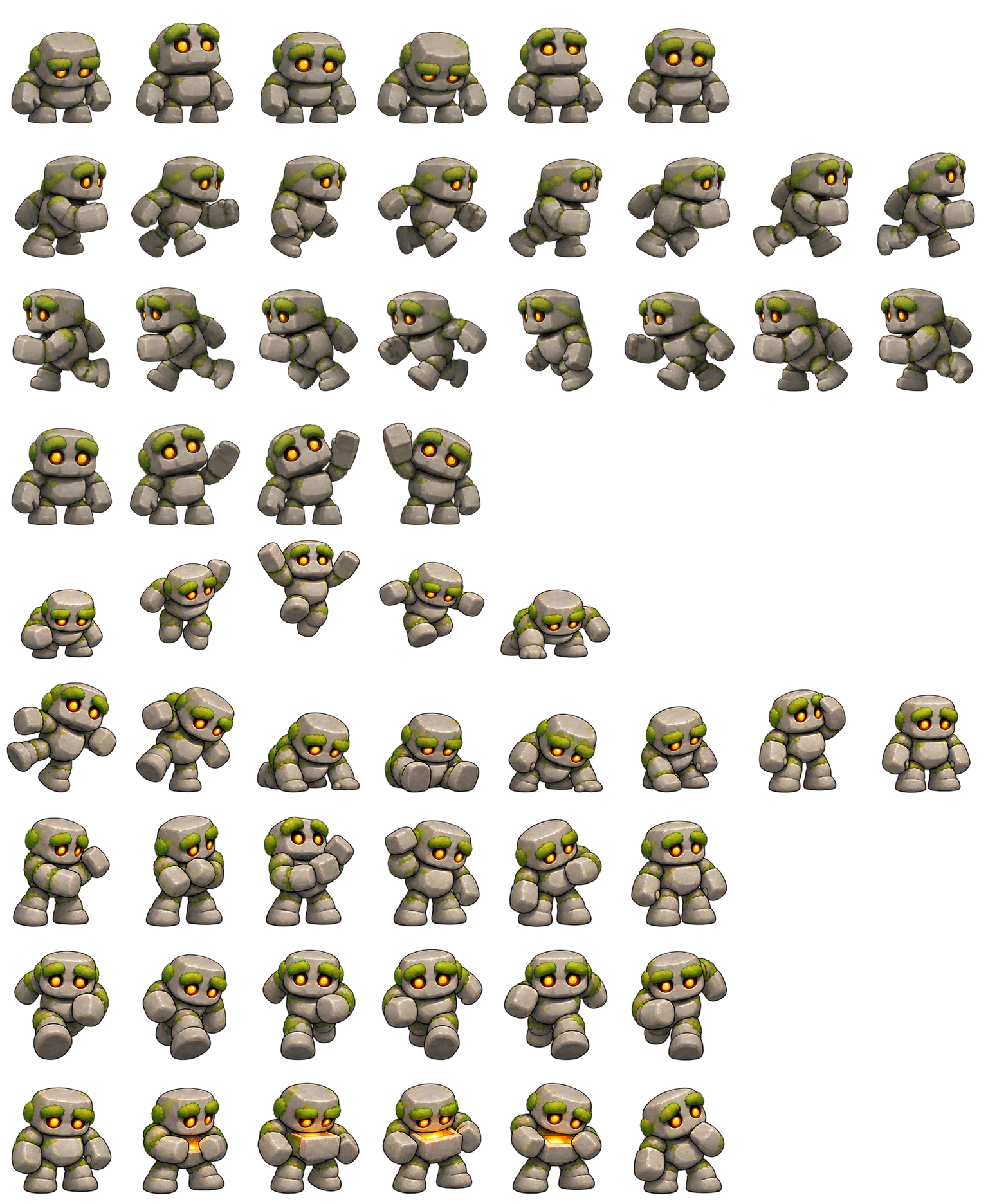 编译石头人 Compile Golem Pebble Codex pet original spritesheet
