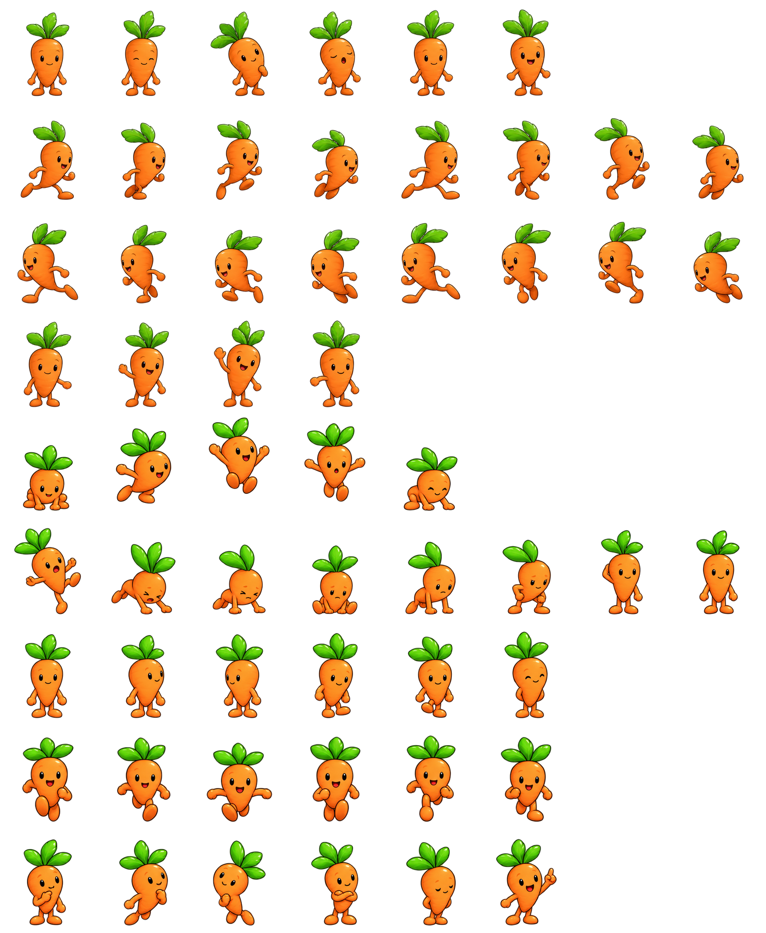 桌面萝卜芽 Desk Carrot Sprout Codex pet original spritesheet