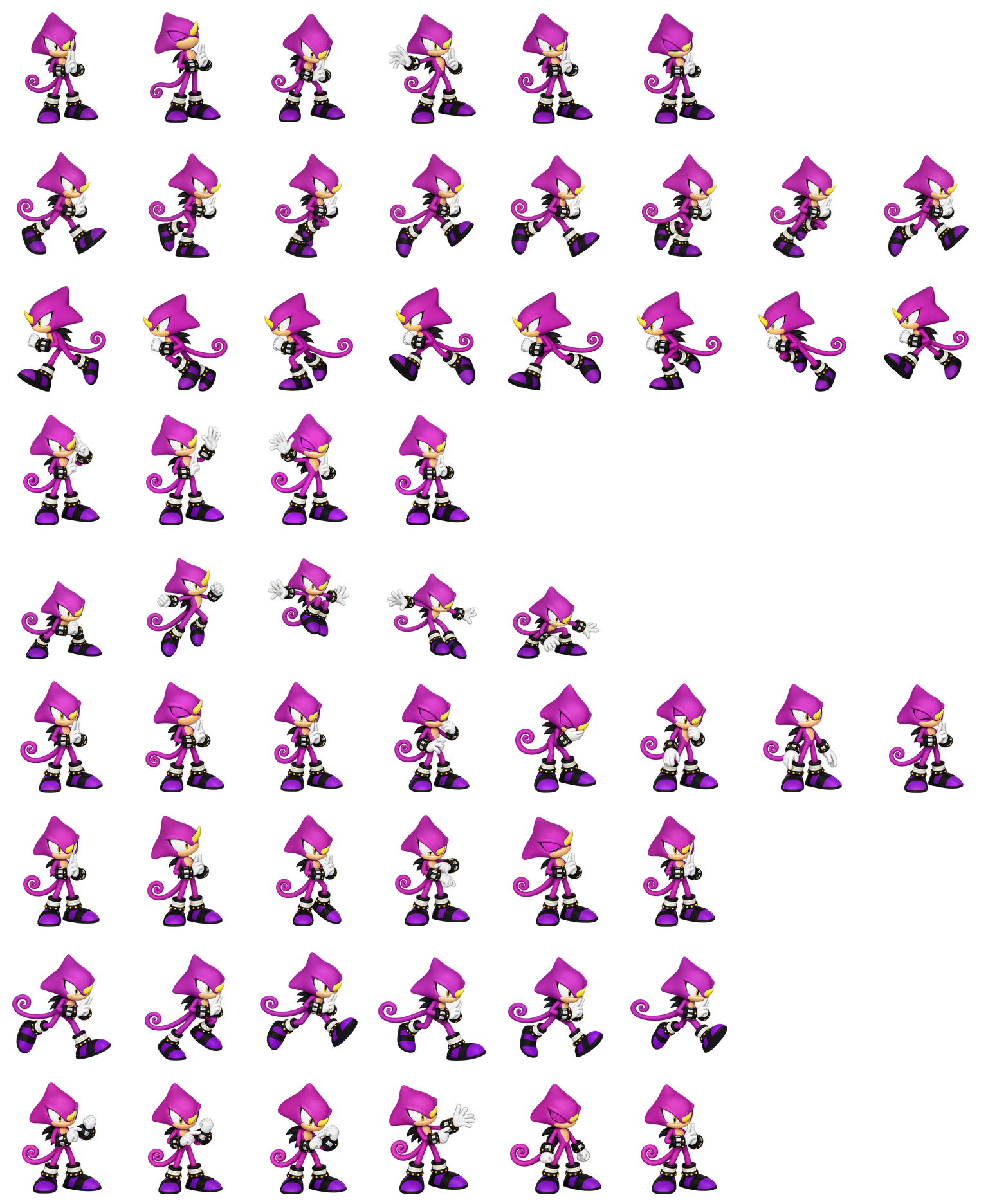 艾斯皮欧 Espio the Chameleon Codex pet original spritesheet