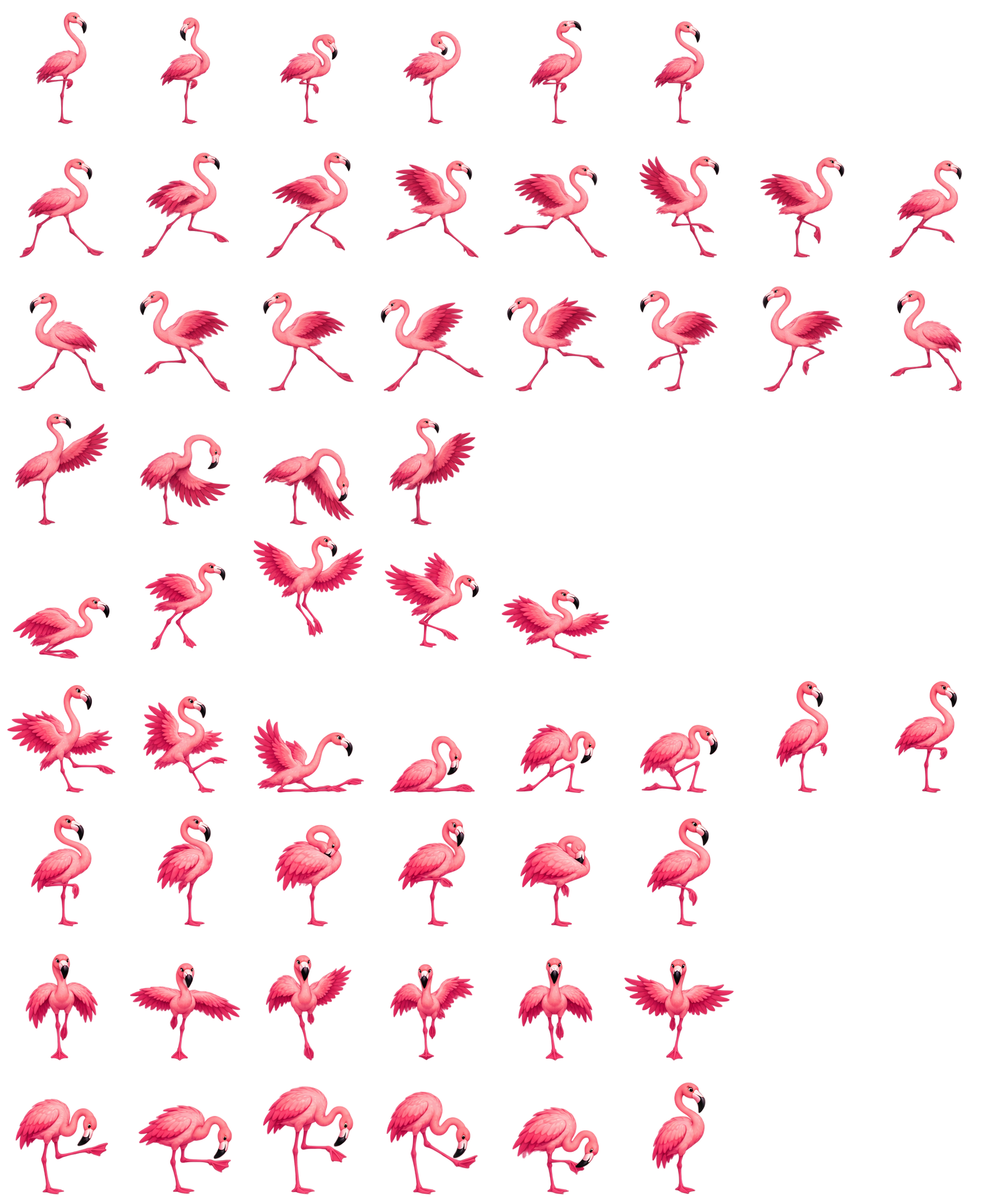 火烈鸟芭蕾 Flamingo Ballet Codex pet original spritesheet
