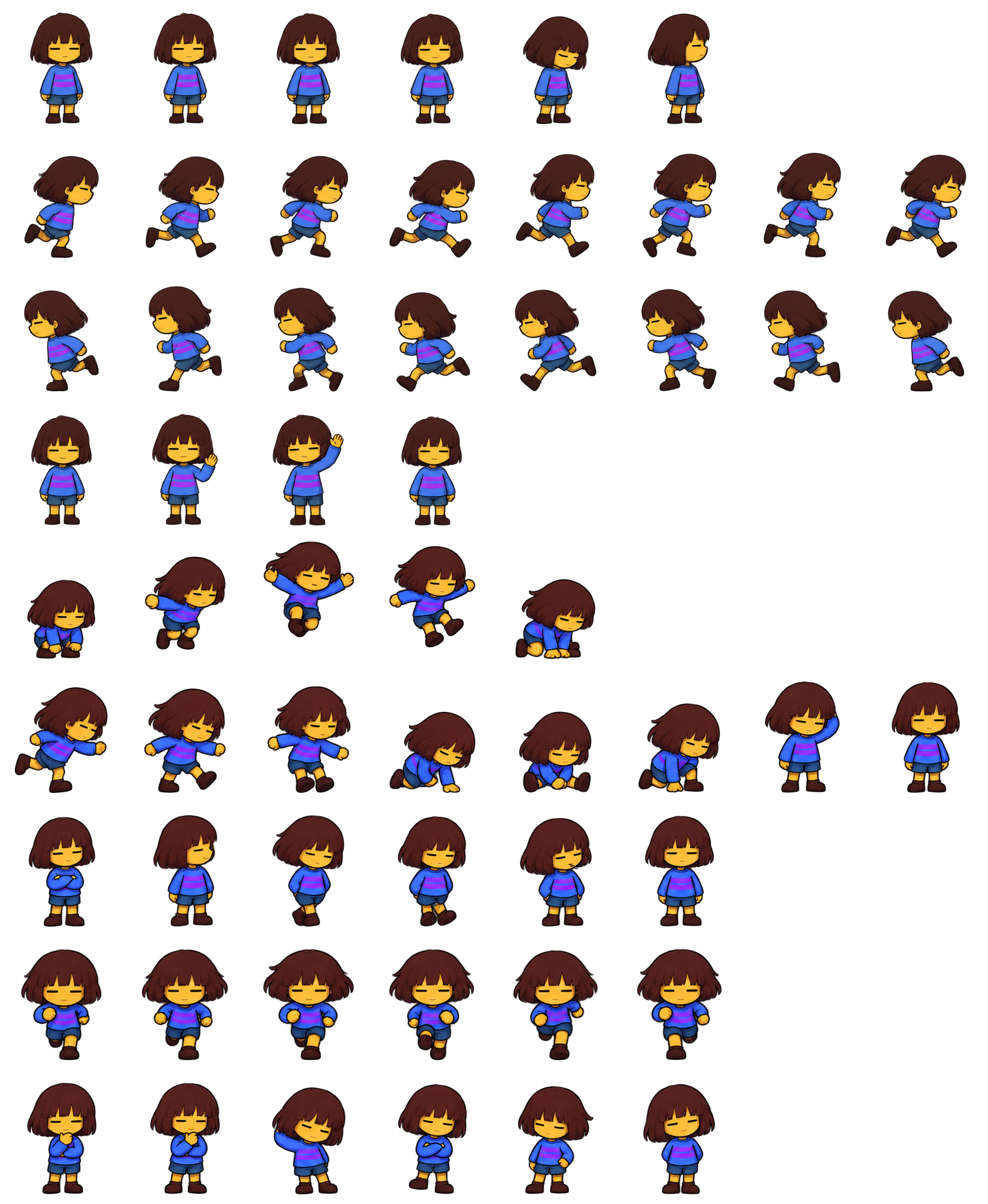 Frisk — Cozy Fan Art Codex pet original spritesheet