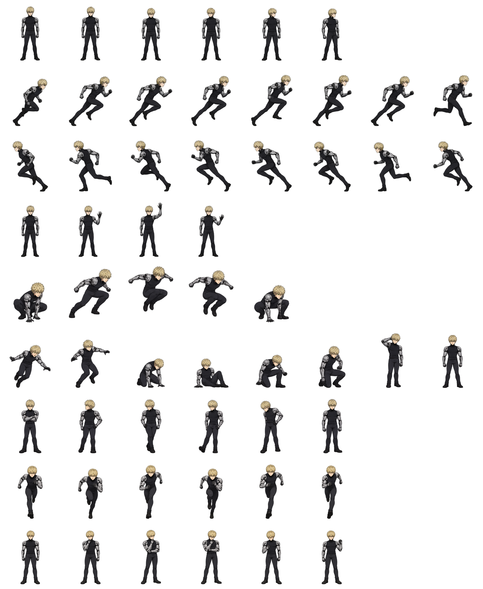 Genos — Cozy Fan Art Codex pet original spritesheet
