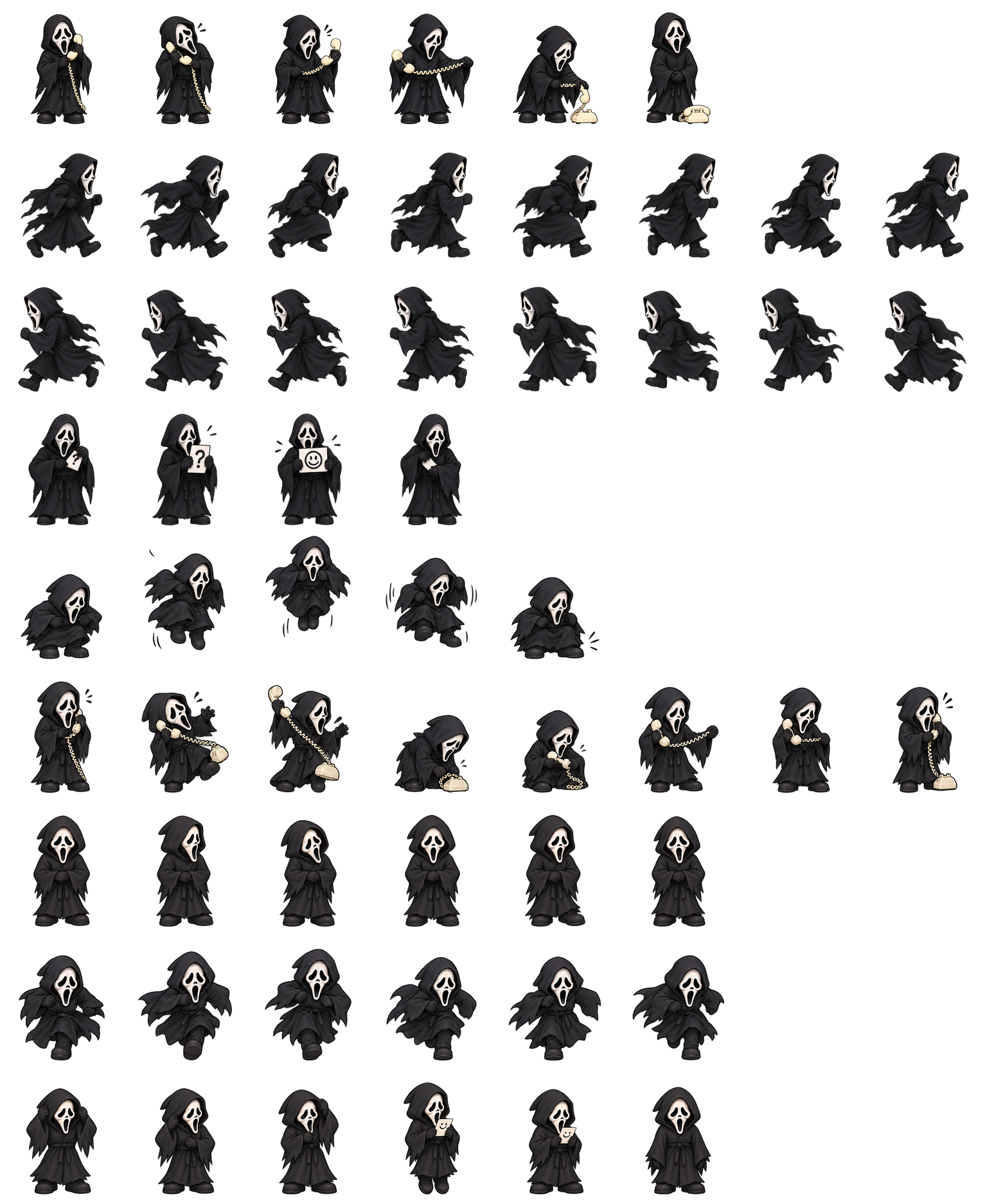 鬼脸 Ghost Face Codex pet original spritesheet