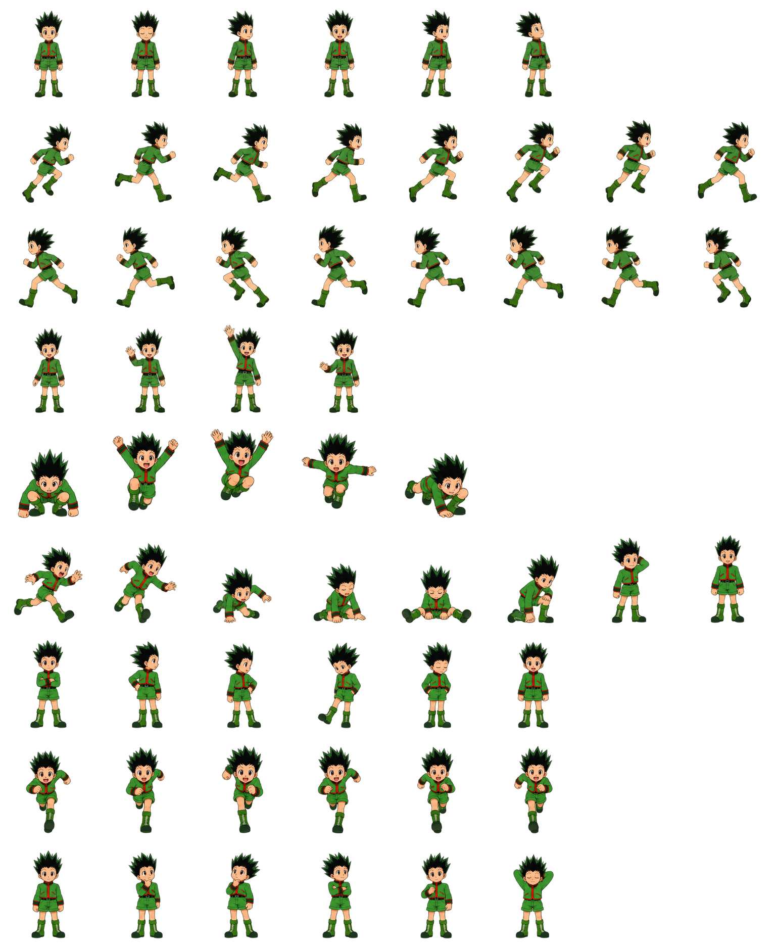 Gon Freecss — Cozy Fan Art Codex pet original spritesheet