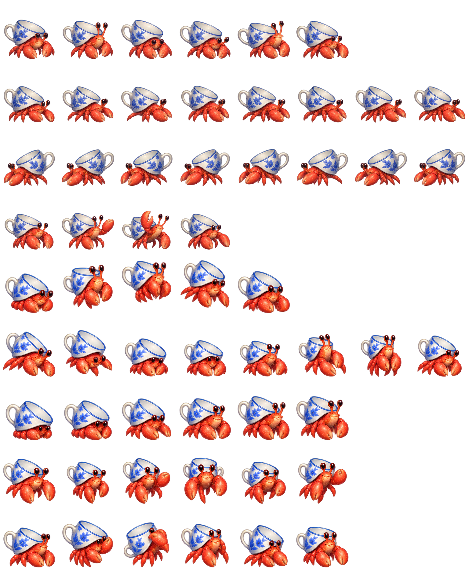 茶杯寄居蟹 Hermit Crab Teacup Codex pet original spritesheet