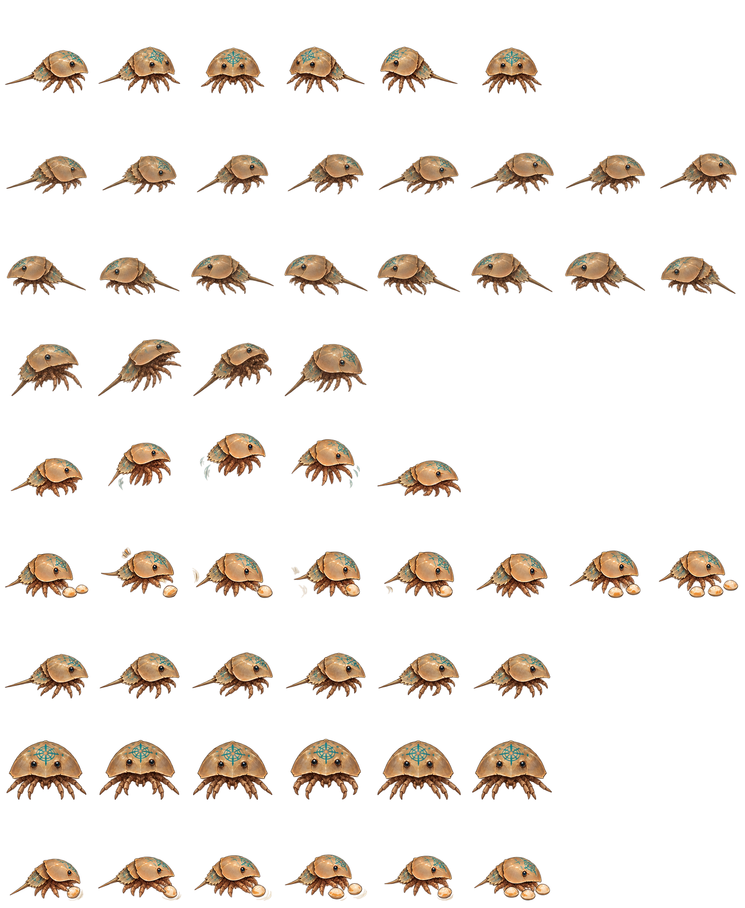 罗盘鲎 Horseshoe Crab Compass Codex pet original spritesheet