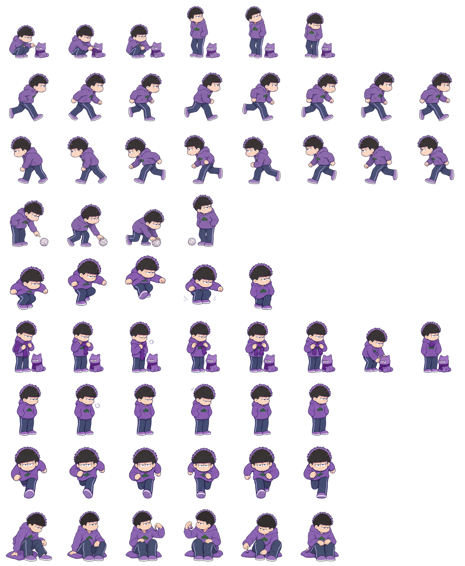 松野一松 Ichimatsu Matsuno Codex pet original spritesheet