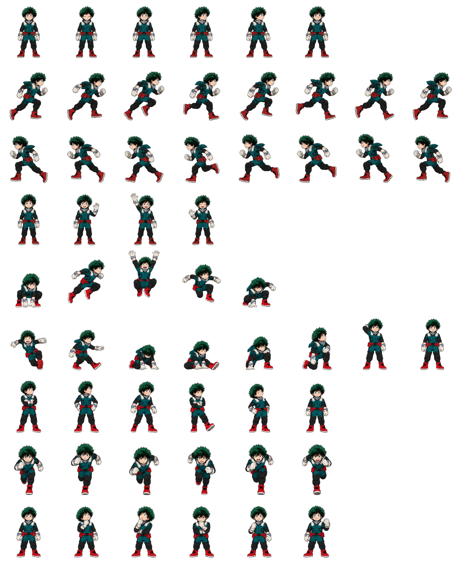 Izuku Midoriya — Cozy Fan Art Codex pet original spritesheet