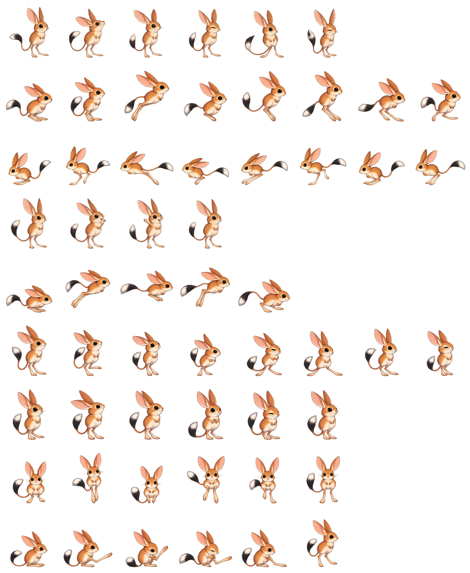 跳鼠弹尾 Jerboa Springtail Codex pet original spritesheet