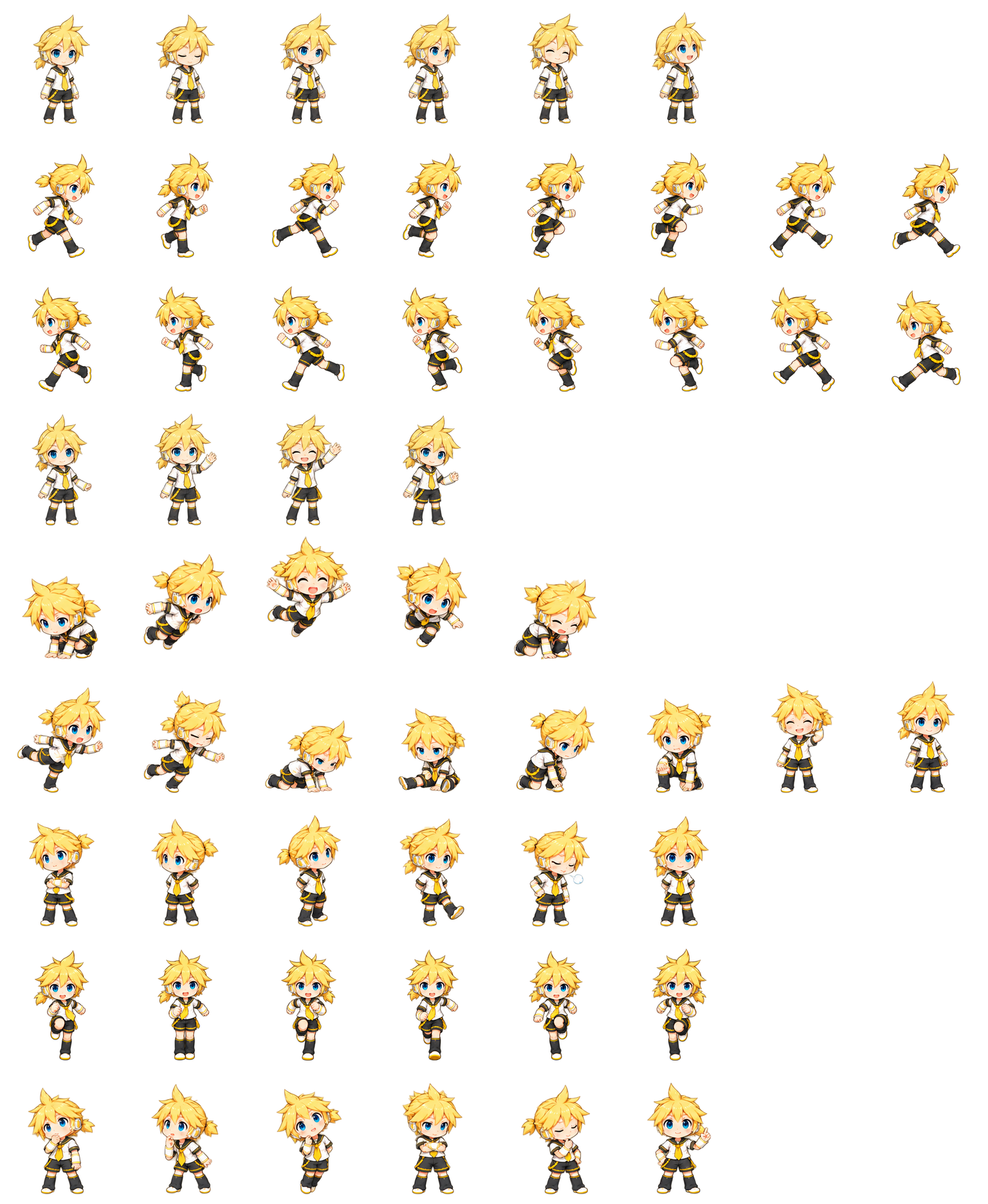 镜音连 Kagamine Len Codex pet original spritesheet