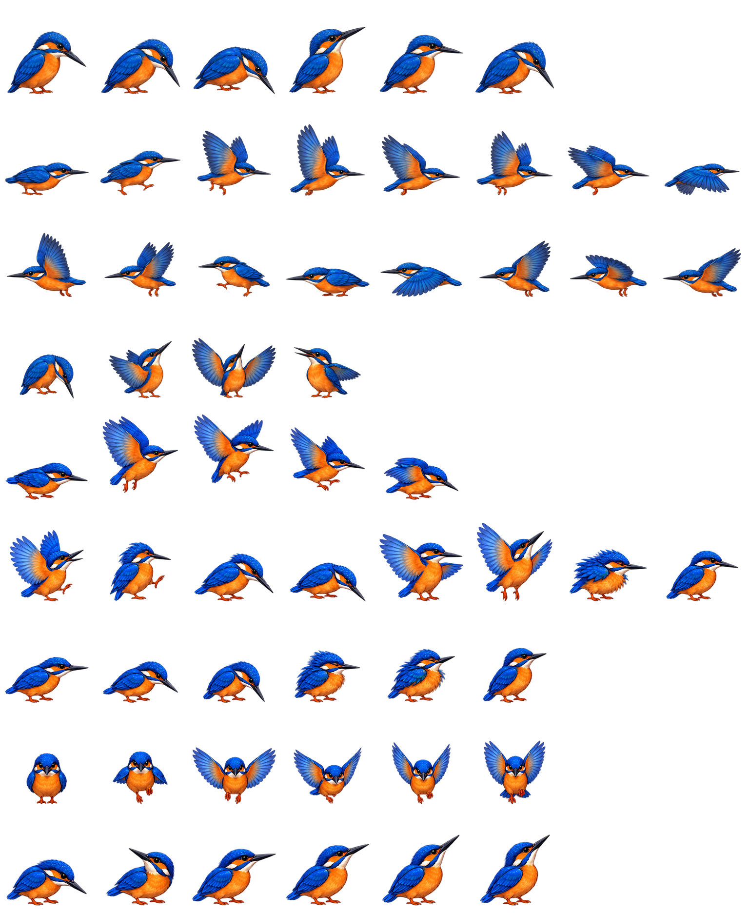 翠鸟溪溪 Kingfisher Creek Codex pet original spritesheet