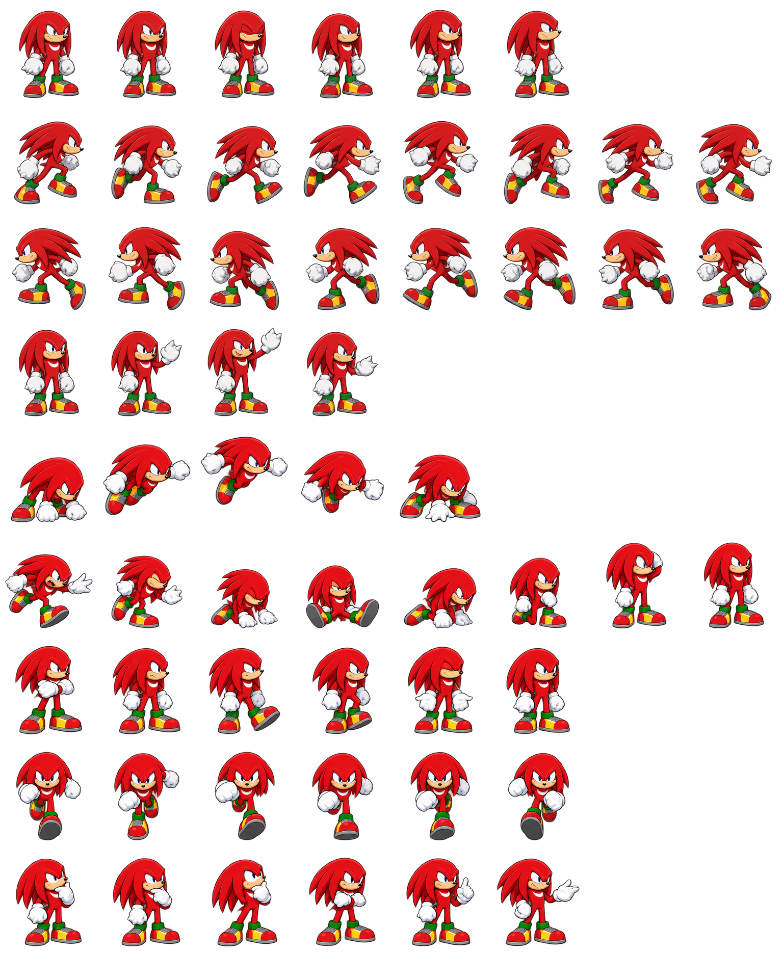 Knuckles the Echidna — Cozy Fan Art Codex pet original spritesheet