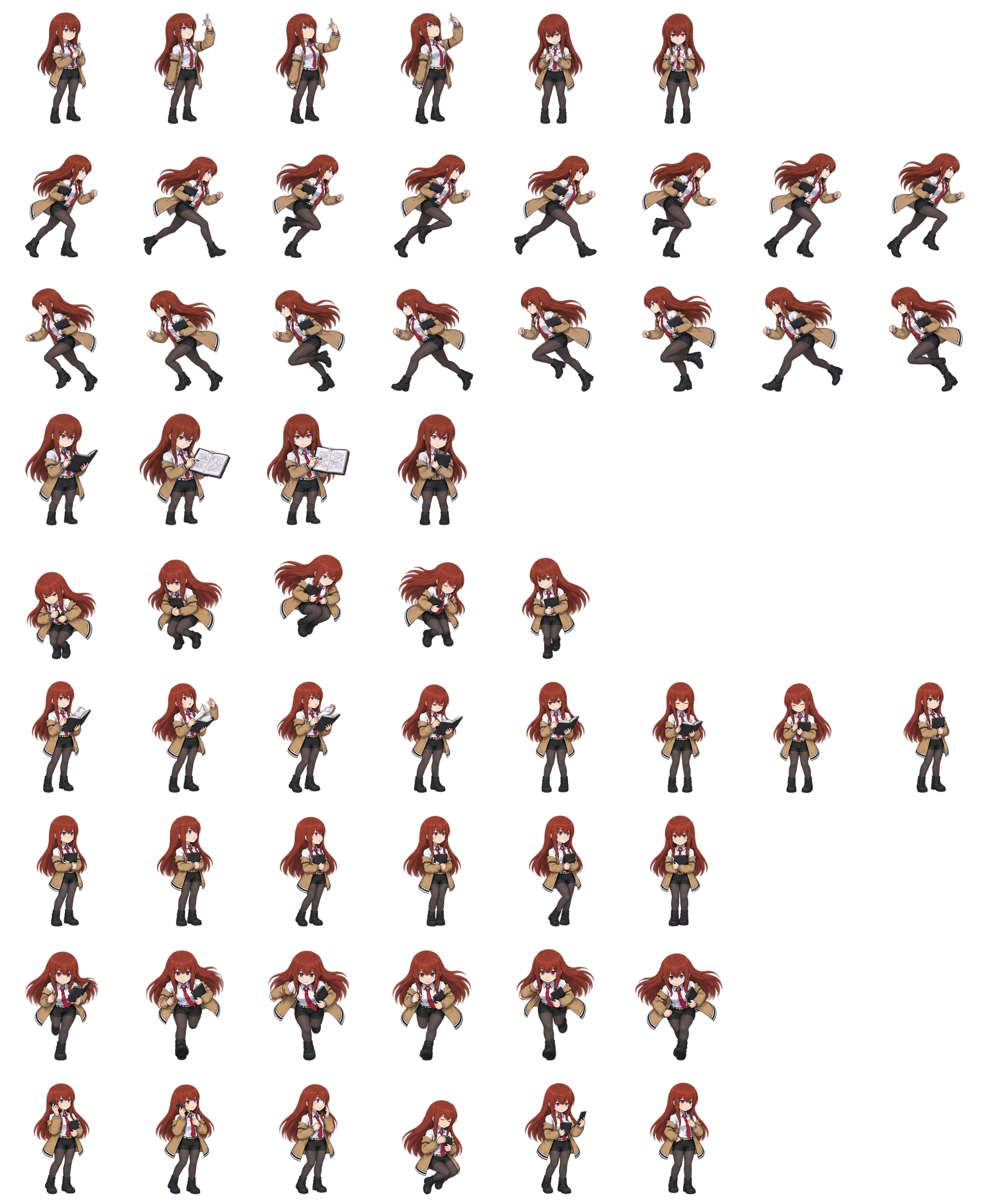 牧濑红莉栖 Kurisu Makise Codex pet original spritesheet