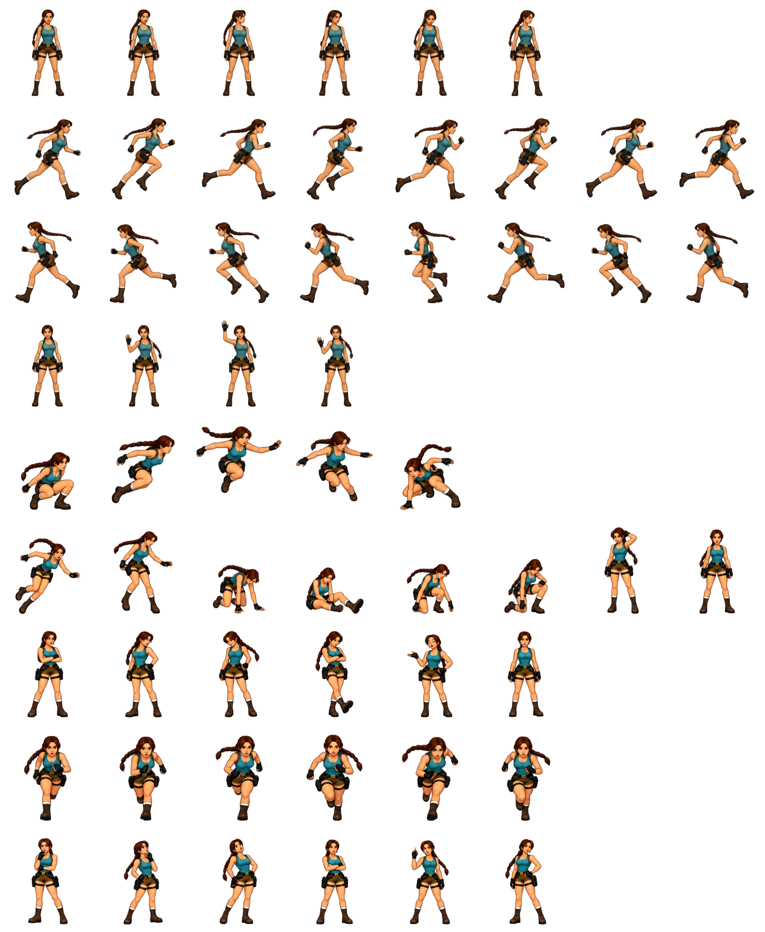 Lara Croft — Cozy Fan Art Codex pet original spritesheet