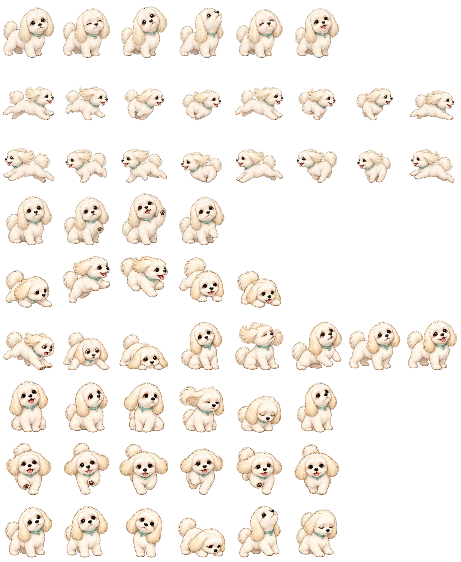 马尔济斯雪铃 Maltese Snowbell Codex pet original spritesheet