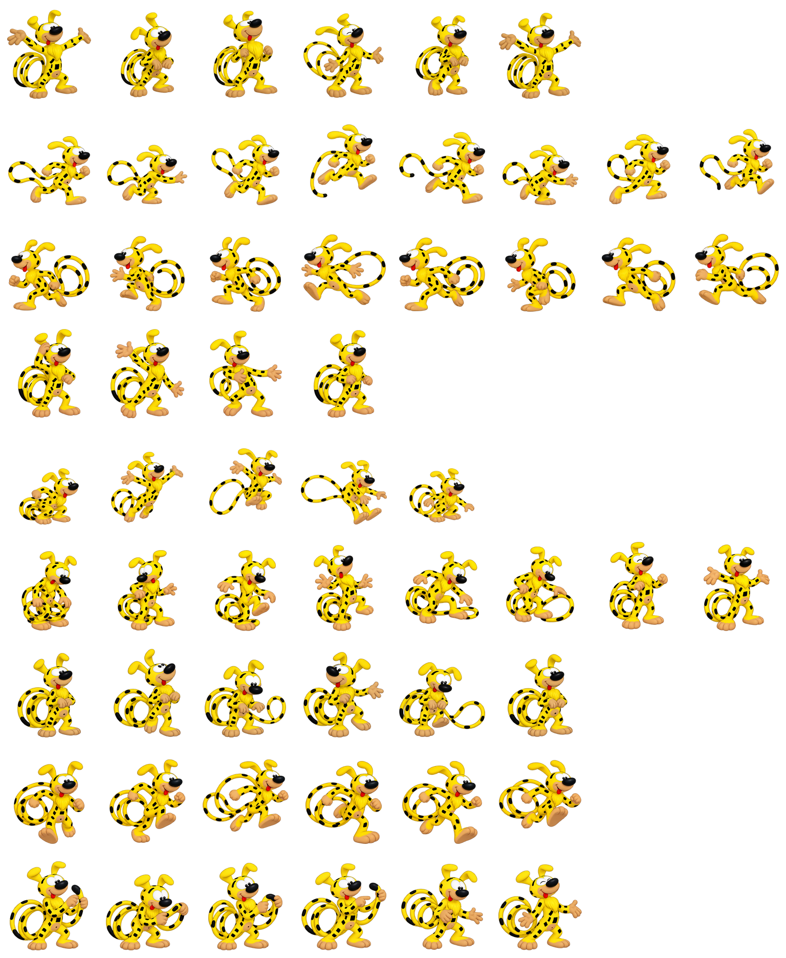长尾豹马修 Marsupilami Codex pet original spritesheet