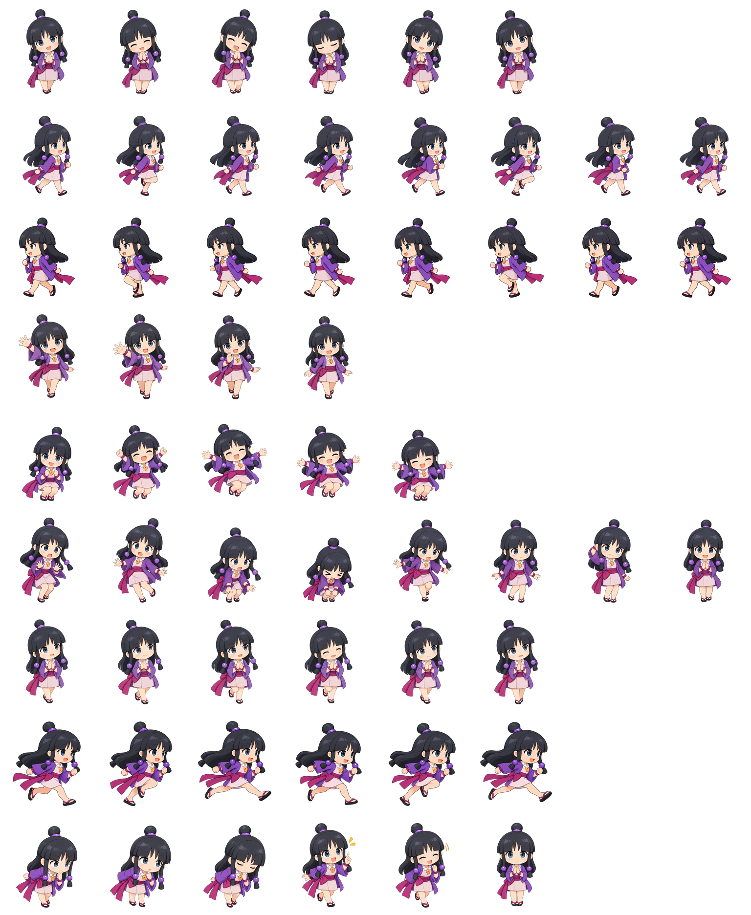 绫里真宵 Maya Fey Codex pet original spritesheet