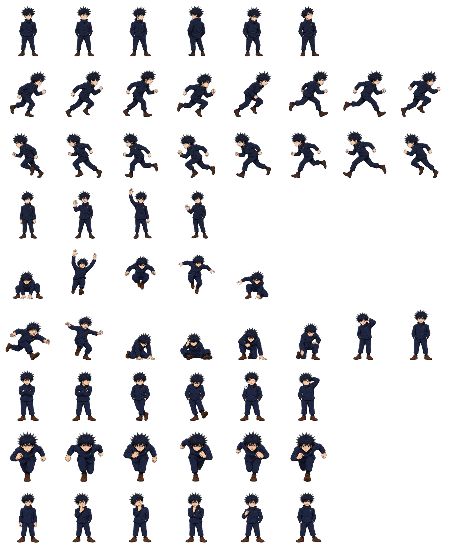 Megumi Fushiguro — Cozy Fan Art Codex pet original spritesheet