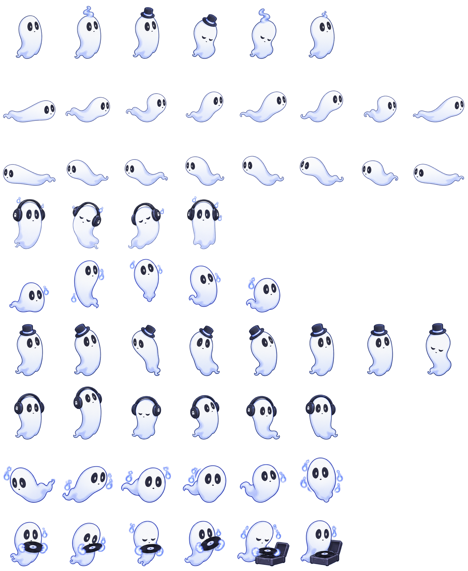 纳普斯特布鲁克 Napstablook Codex pet original spritesheet