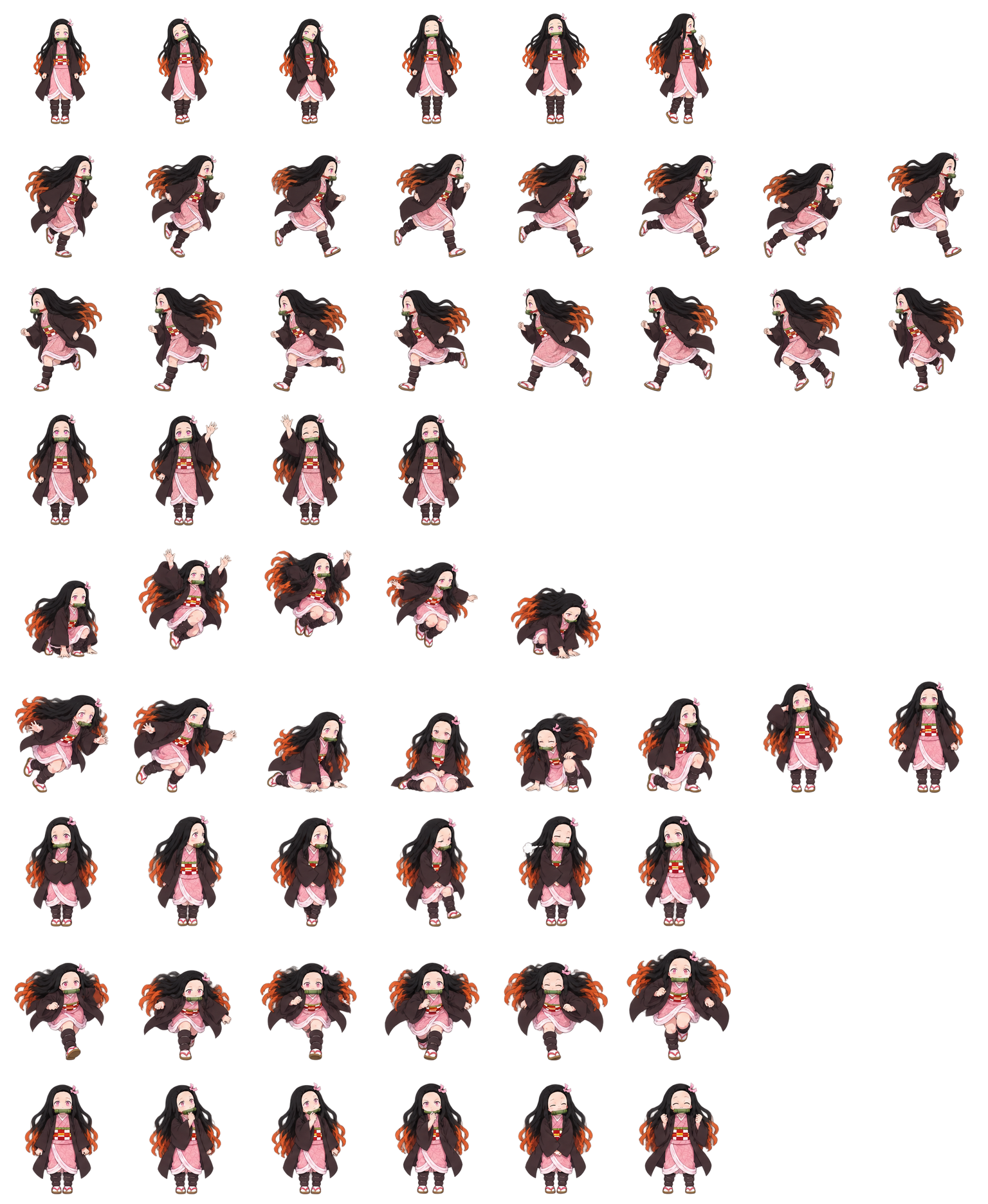 Nezuko Kamado — Cozy Fan Art Codex pet original spritesheet