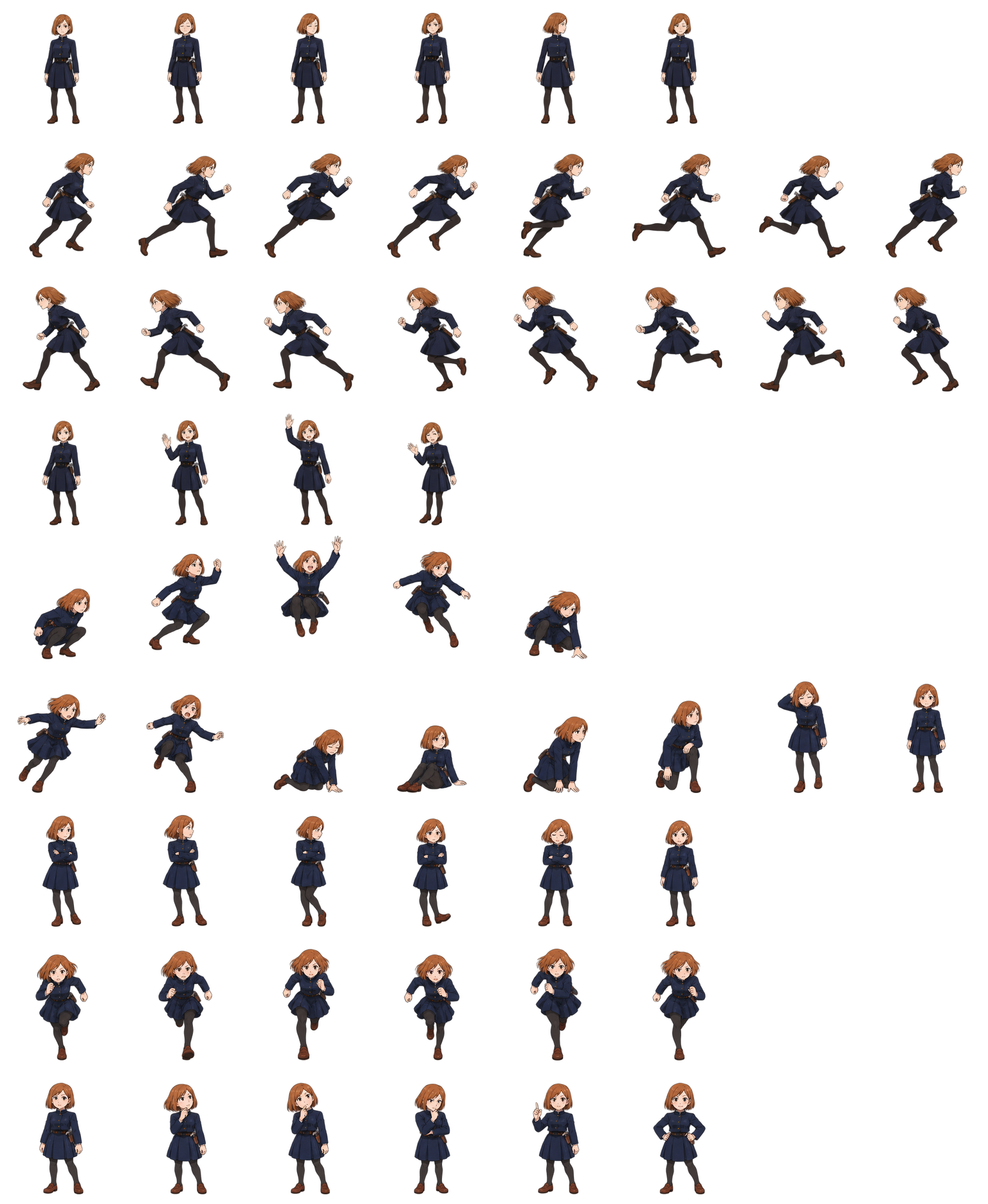Nobara Kugisaki — Cozy Fan Art Codex pet original spritesheet