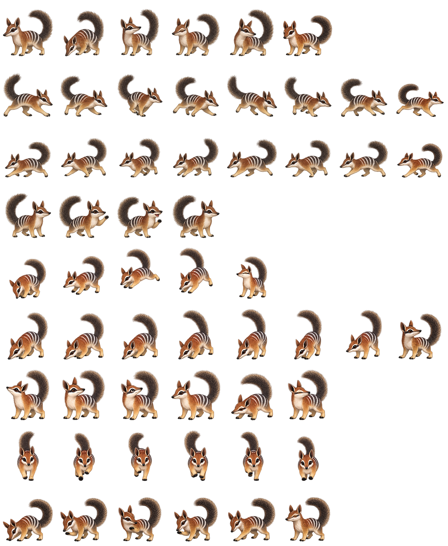 袋食蚁兽纹纹 Numbat Stripelet Codex pet original spritesheet