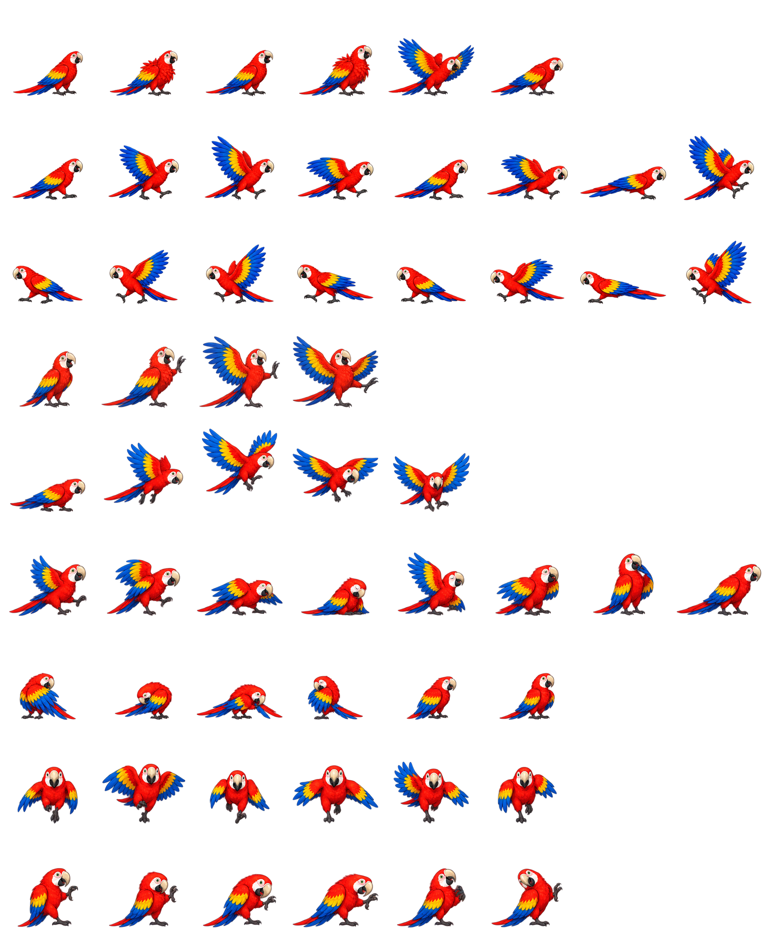 金刚鹦鹉嘉年华 Parrot Macaw Carnival Codex pet original spritesheet
