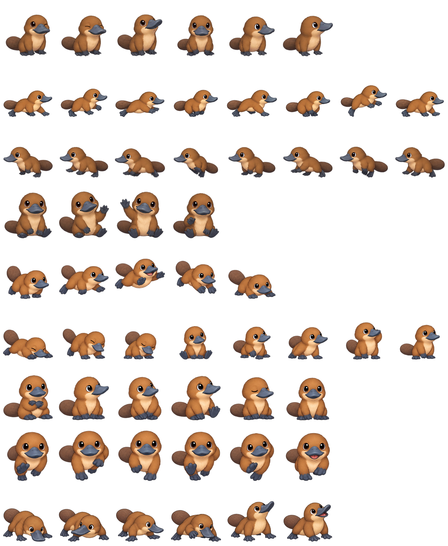 鸭嘴兽水洼 Platypus Puddle Codex pet original spritesheet