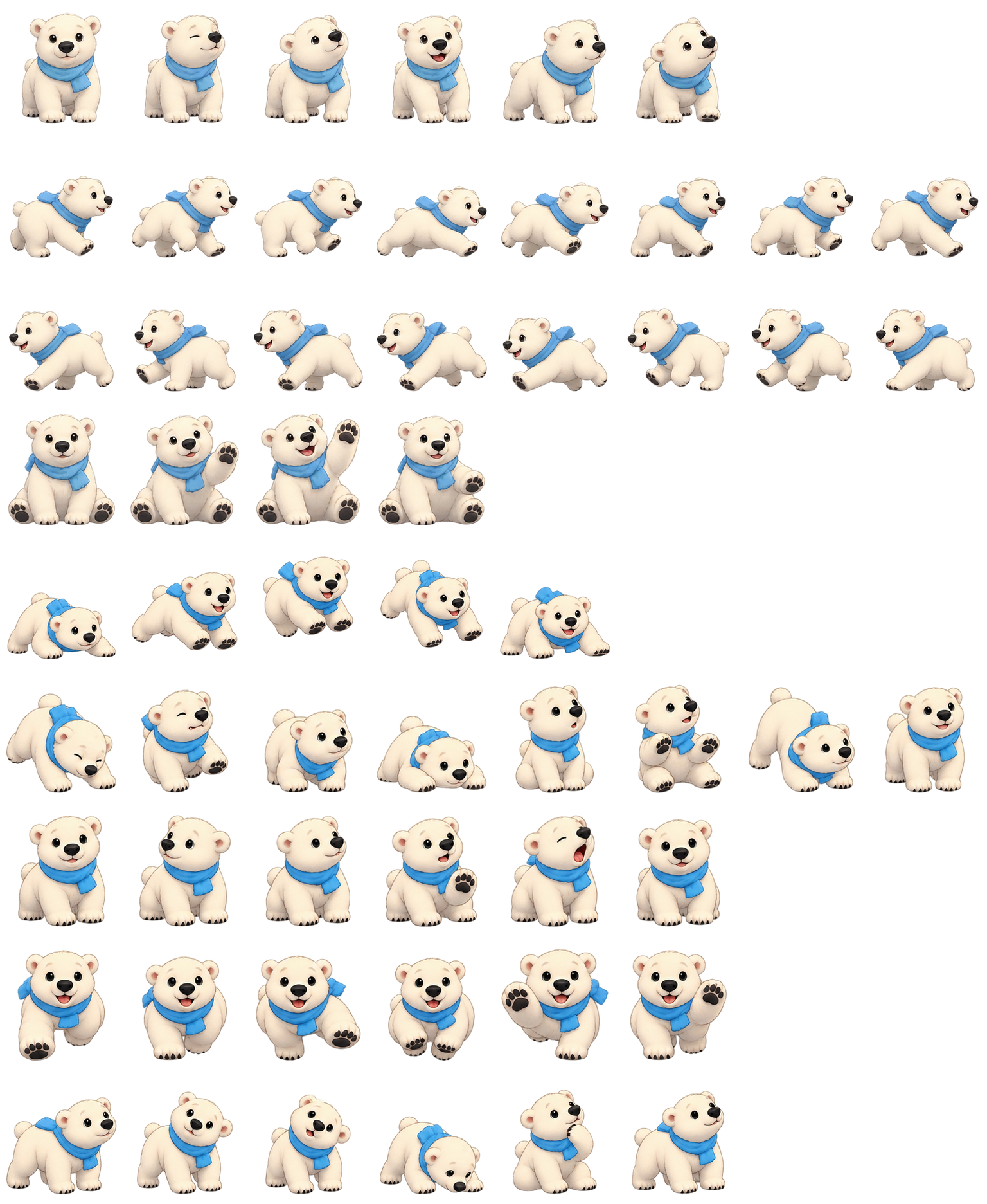 北极熊飞雪 Polar Bear Flurry Codex pet original spritesheet