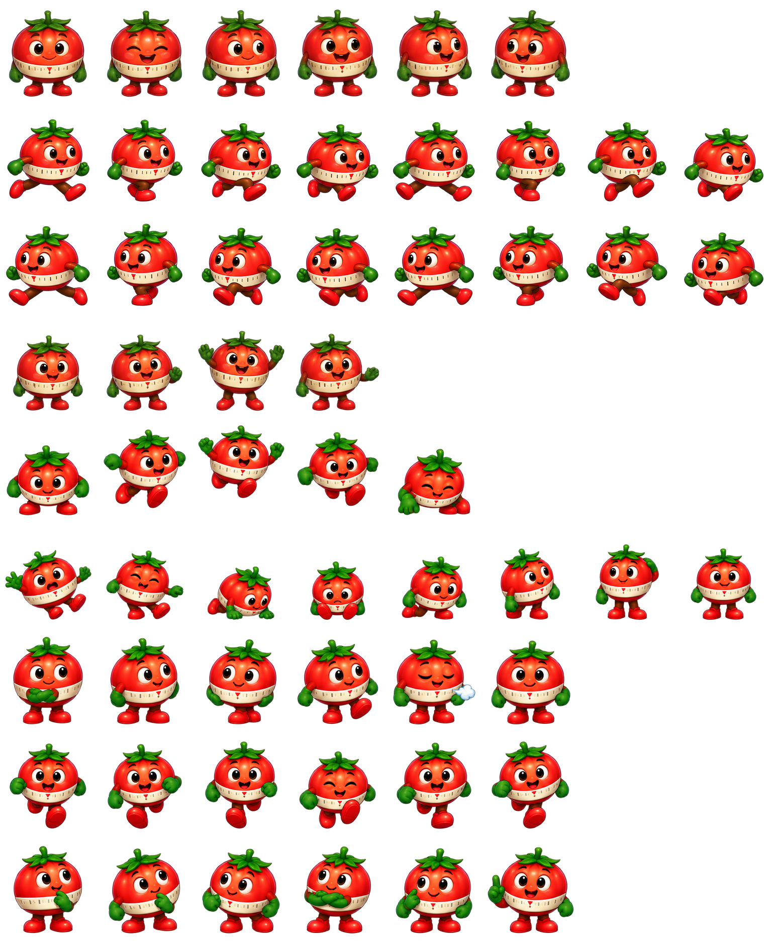 番茄时钟滴答 Pomodoro Tomato Tick Codex pet original spritesheet