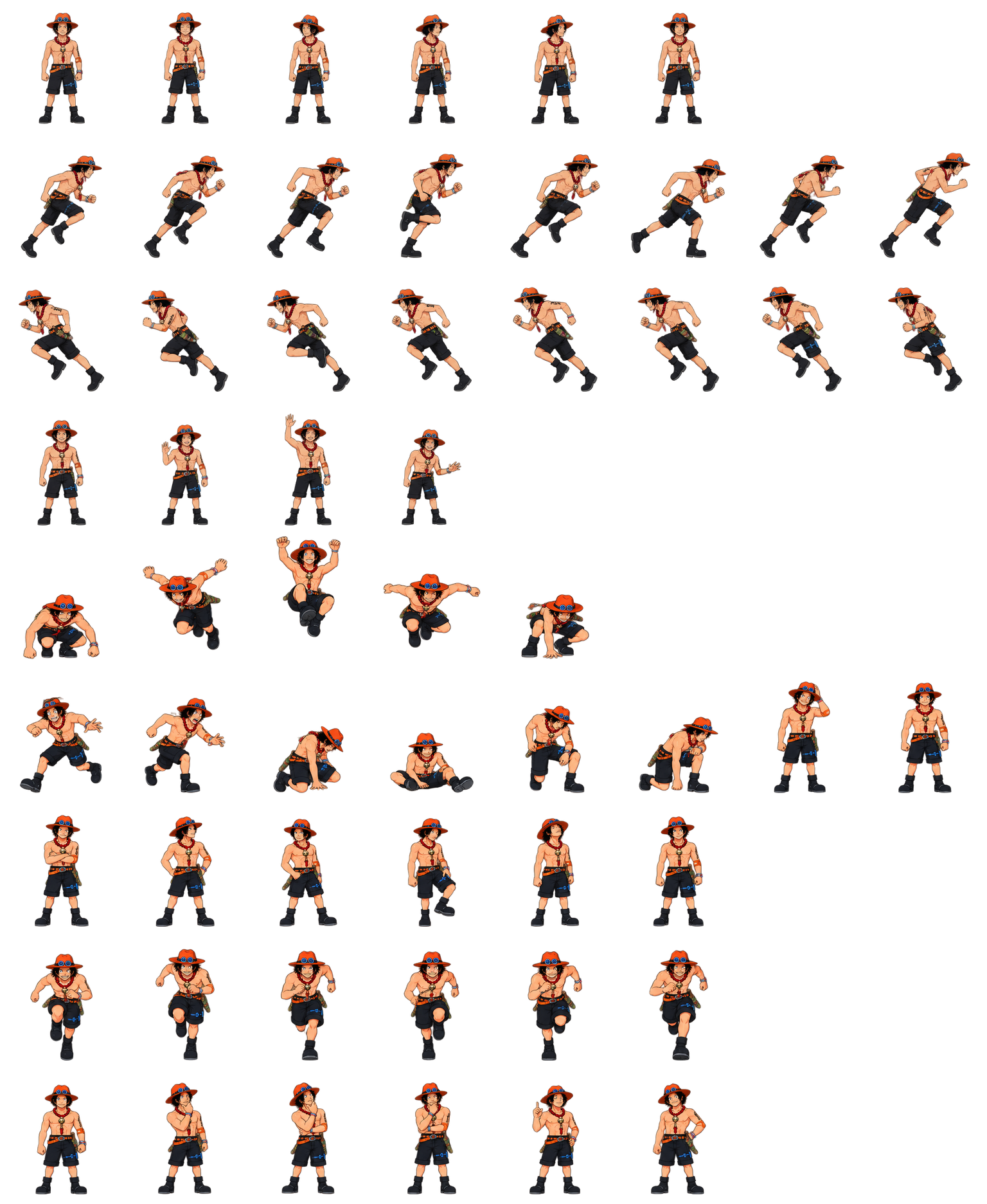 Portgas D. Ace — Cozy Fan Art Codex pet original spritesheet