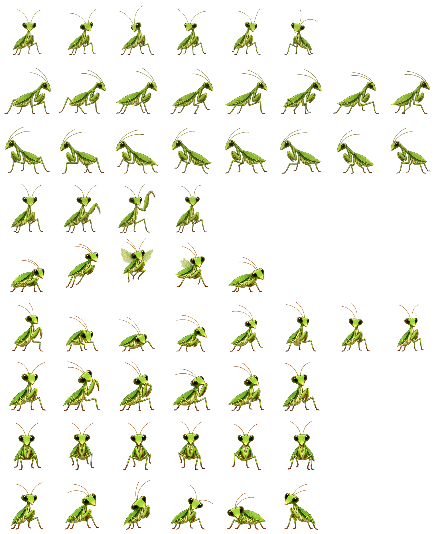 螳螂叶叶 Praying Mantis Leaf Codex pet original spritesheet