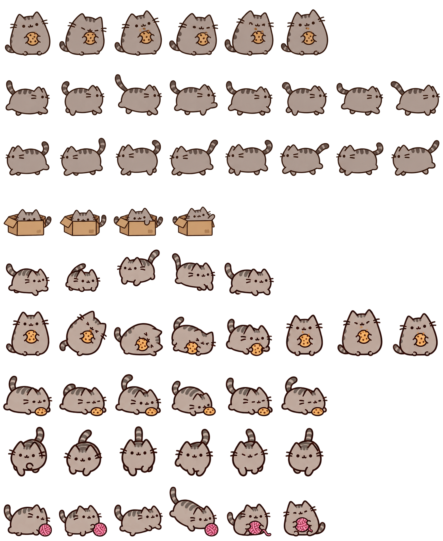 胖吉猫 Pusheen Codex pet original spritesheet