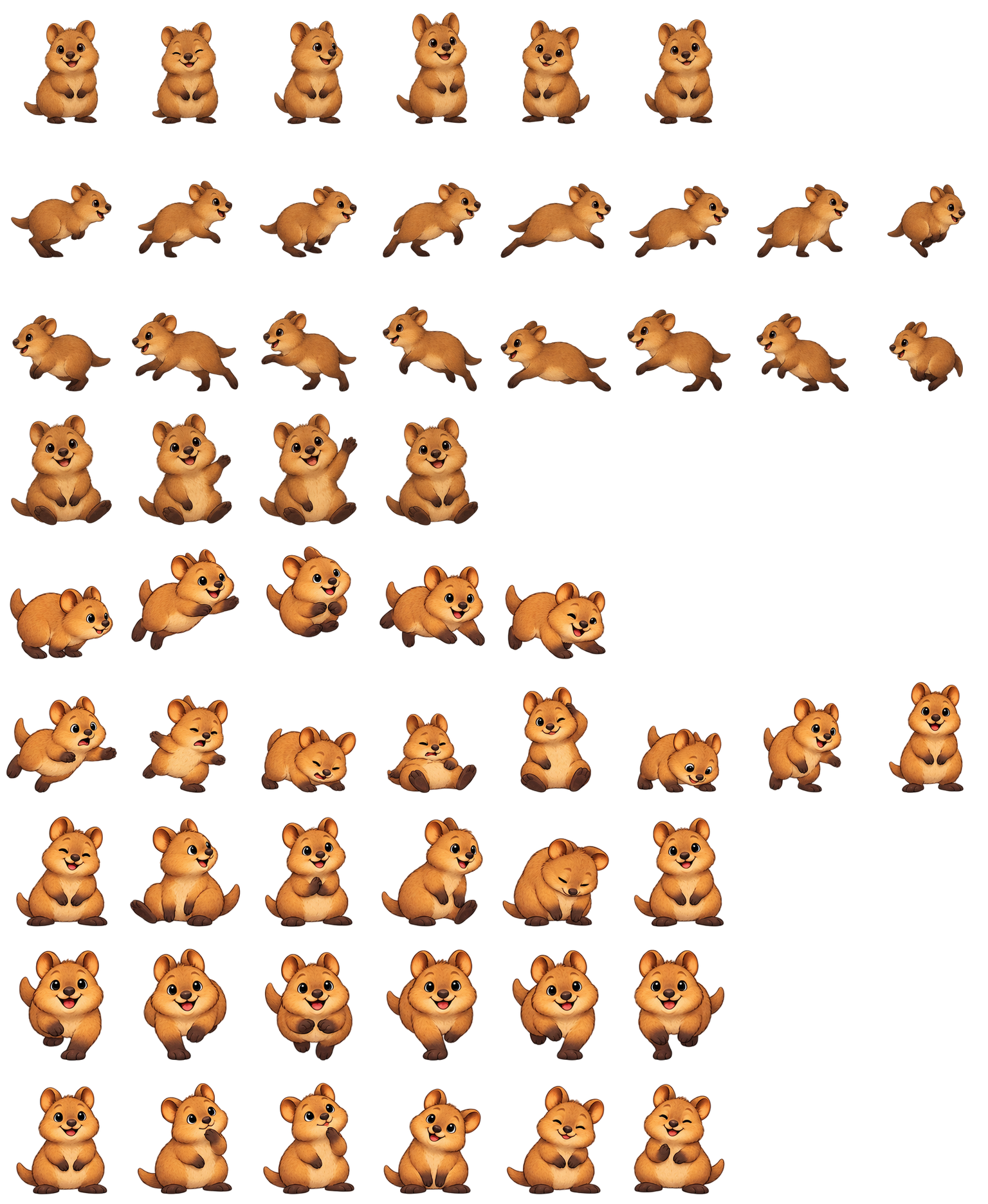 短尾矮袋鼠笑笑 Quokka Smile Codex pet original spritesheet