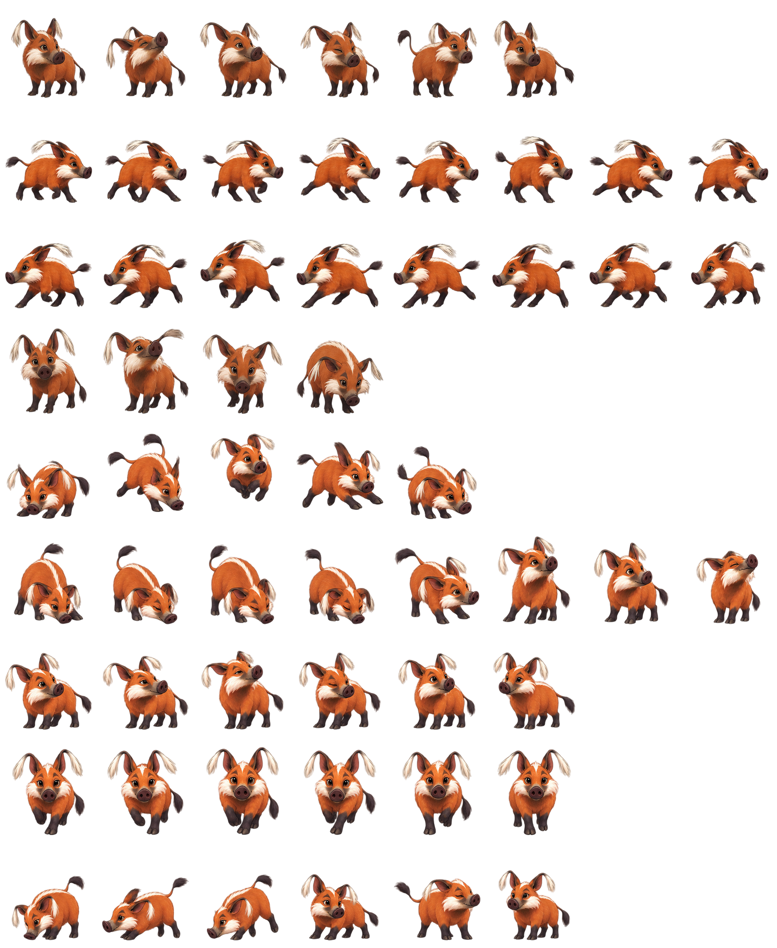 红河猪穗穗 Red River Hog Tuft Codex pet original spritesheet