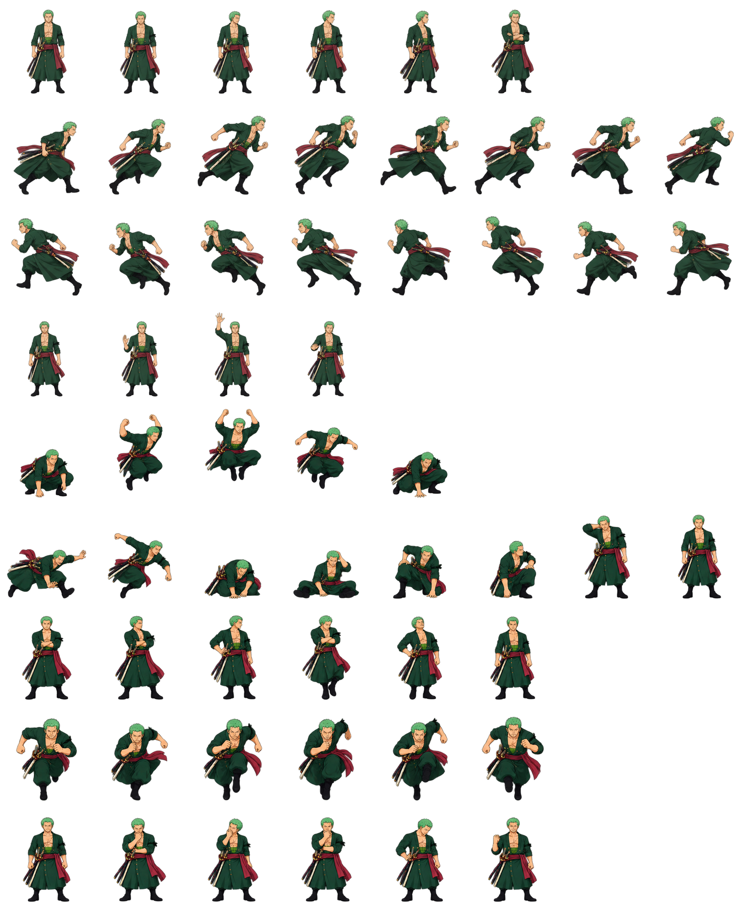 Roronoa Zoro — Cozy Fan Art Codex pet original spritesheet