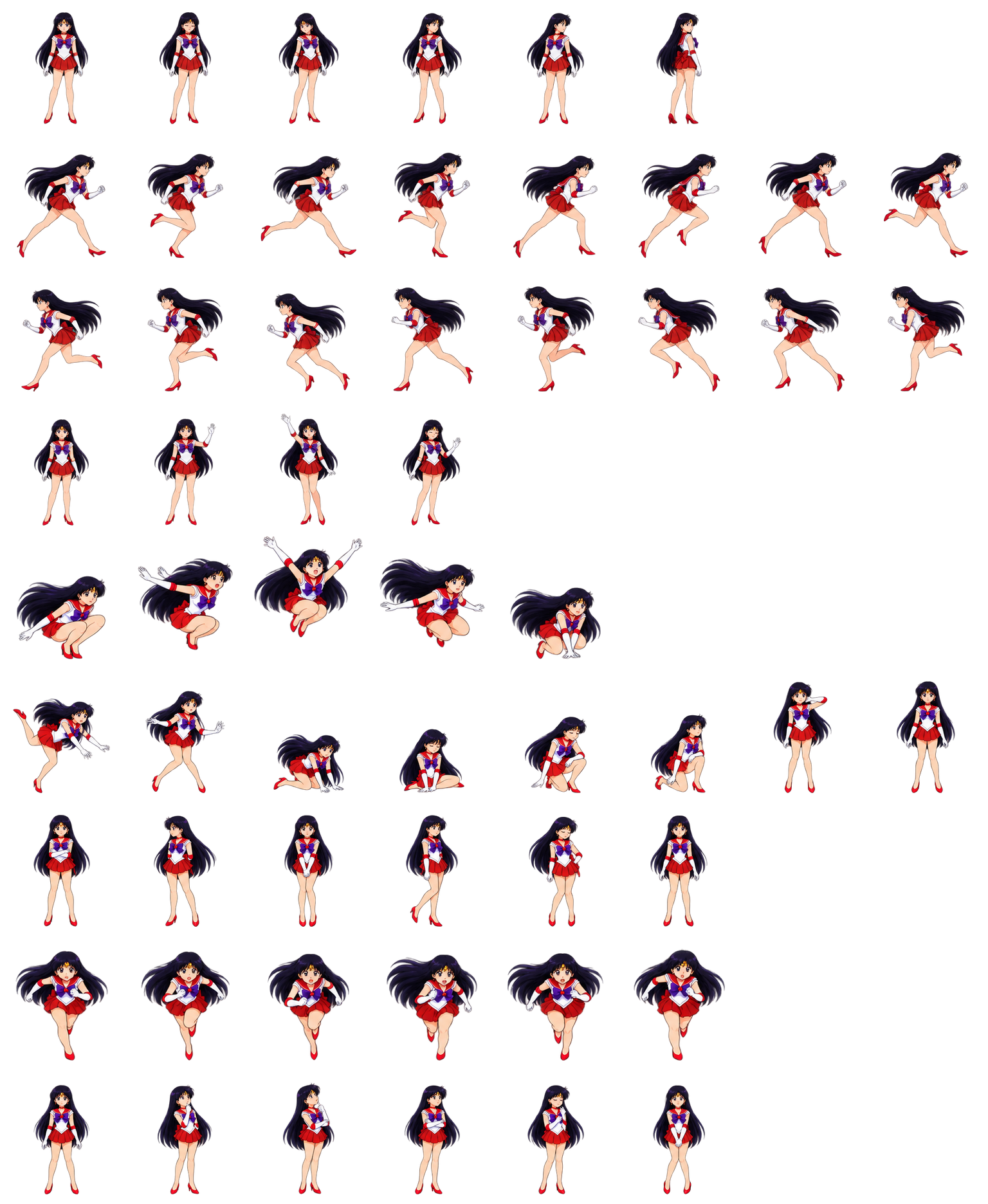 Sailor Mars — Cozy Fan Art Codex pet original spritesheet