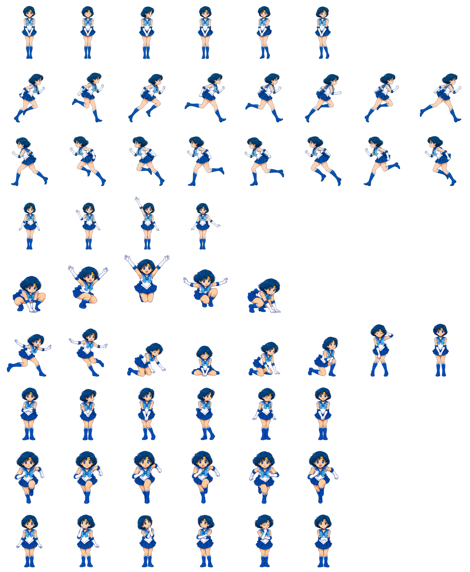 Sailor Mercury — Cozy Fan Art Codex pet original spritesheet