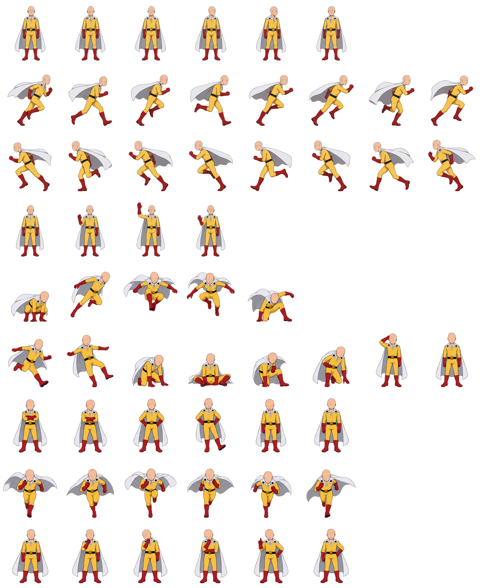 Saitama — Cozy Fan Art Codex pet original spritesheet